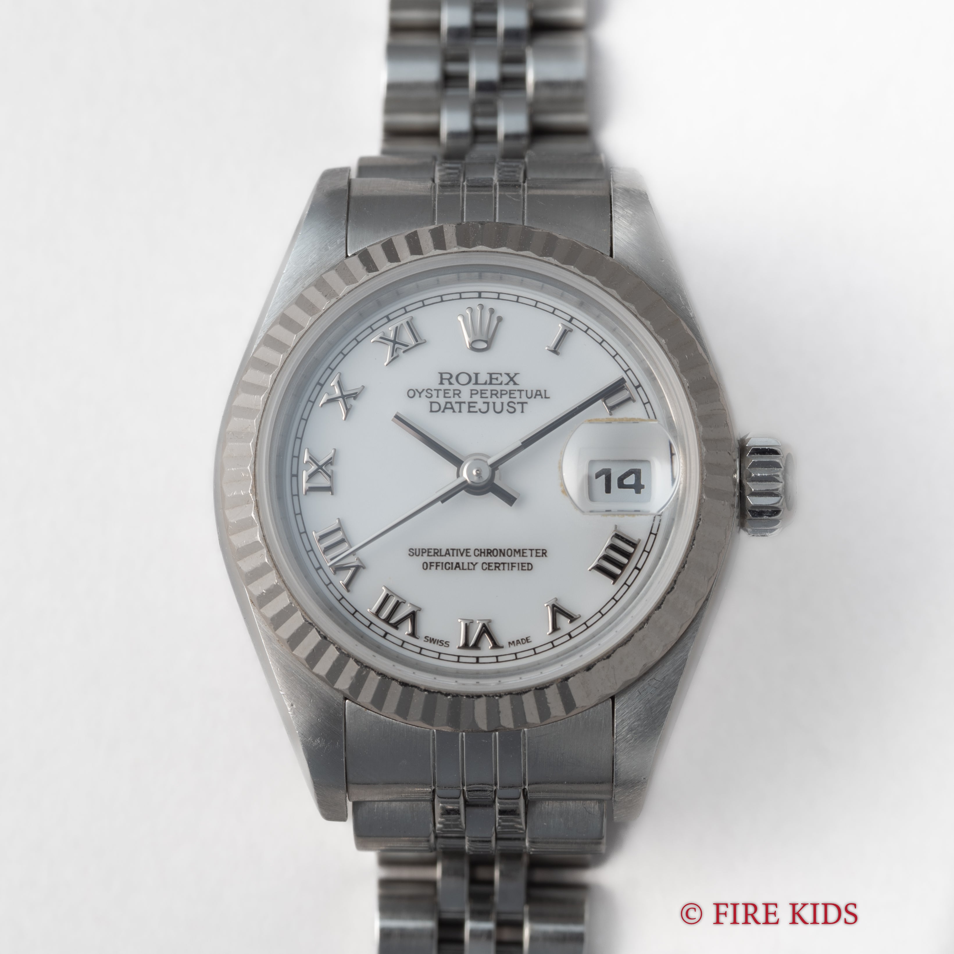 ロレックス デイトジャスト ホワイトローマン レディース 2002年製 Ref.79174