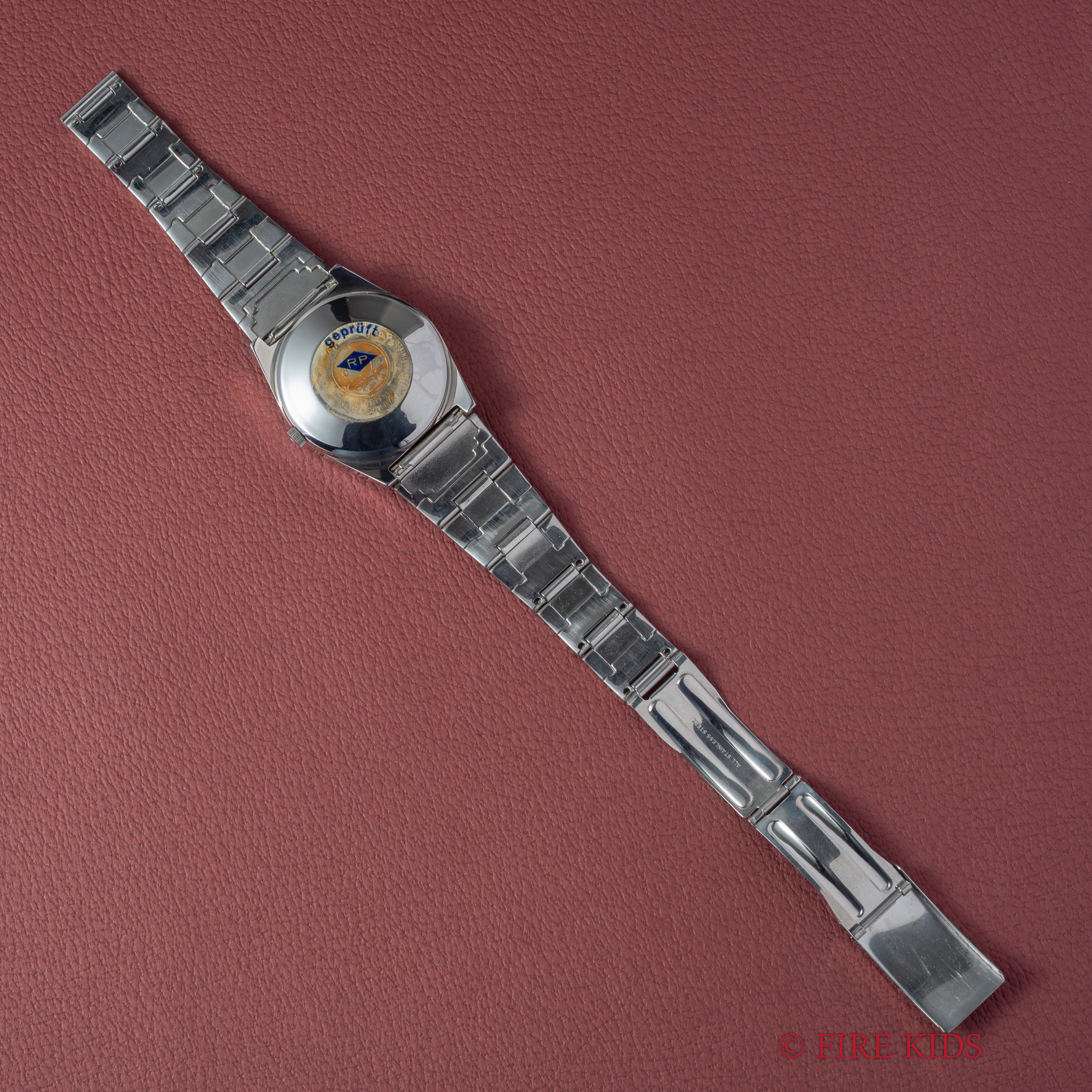 エニカ ジャンピングアワー ブルーダイヤル 自動巻き NOS 1970年代 アナデジ