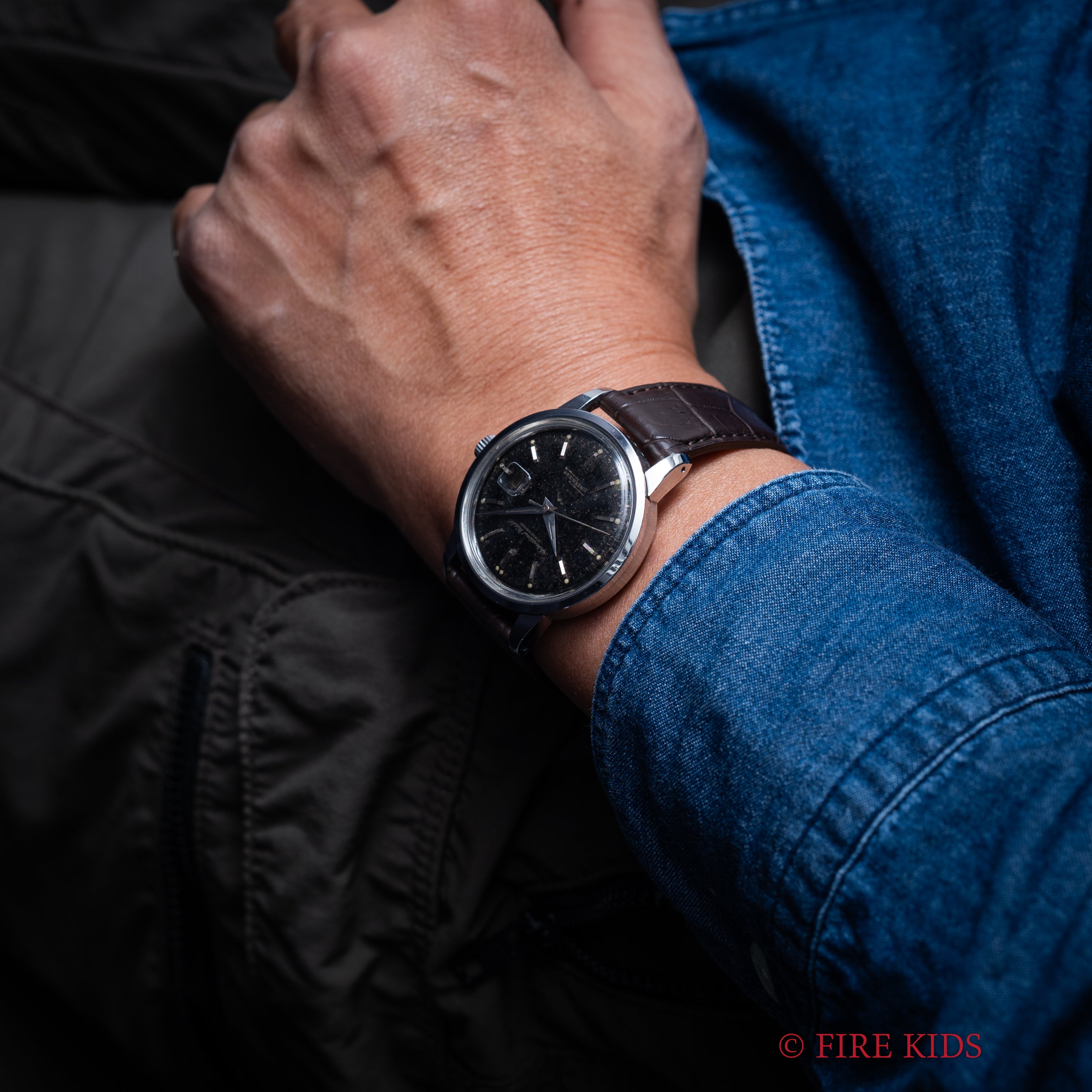 IWC インヂュニア 1967年製 Ref.666AD Cal.8531 ブラックパティーナダイヤル 純正革ベルト尾錠付