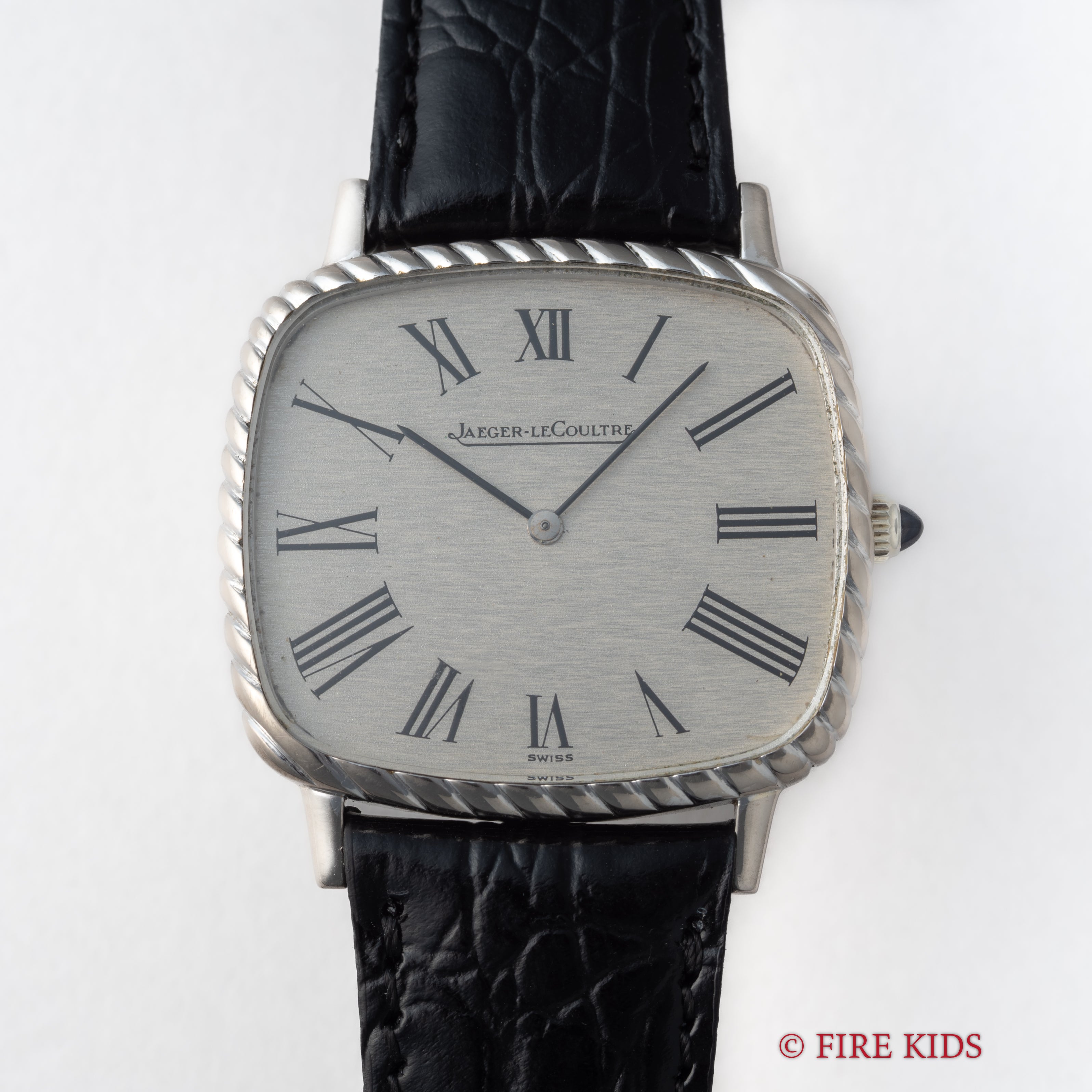 ジャガー・ルクルト スクエアケース 1970年代製 Ref.4467.22 18金金無垢 純正尾錠付き ジェラルドジェンタ