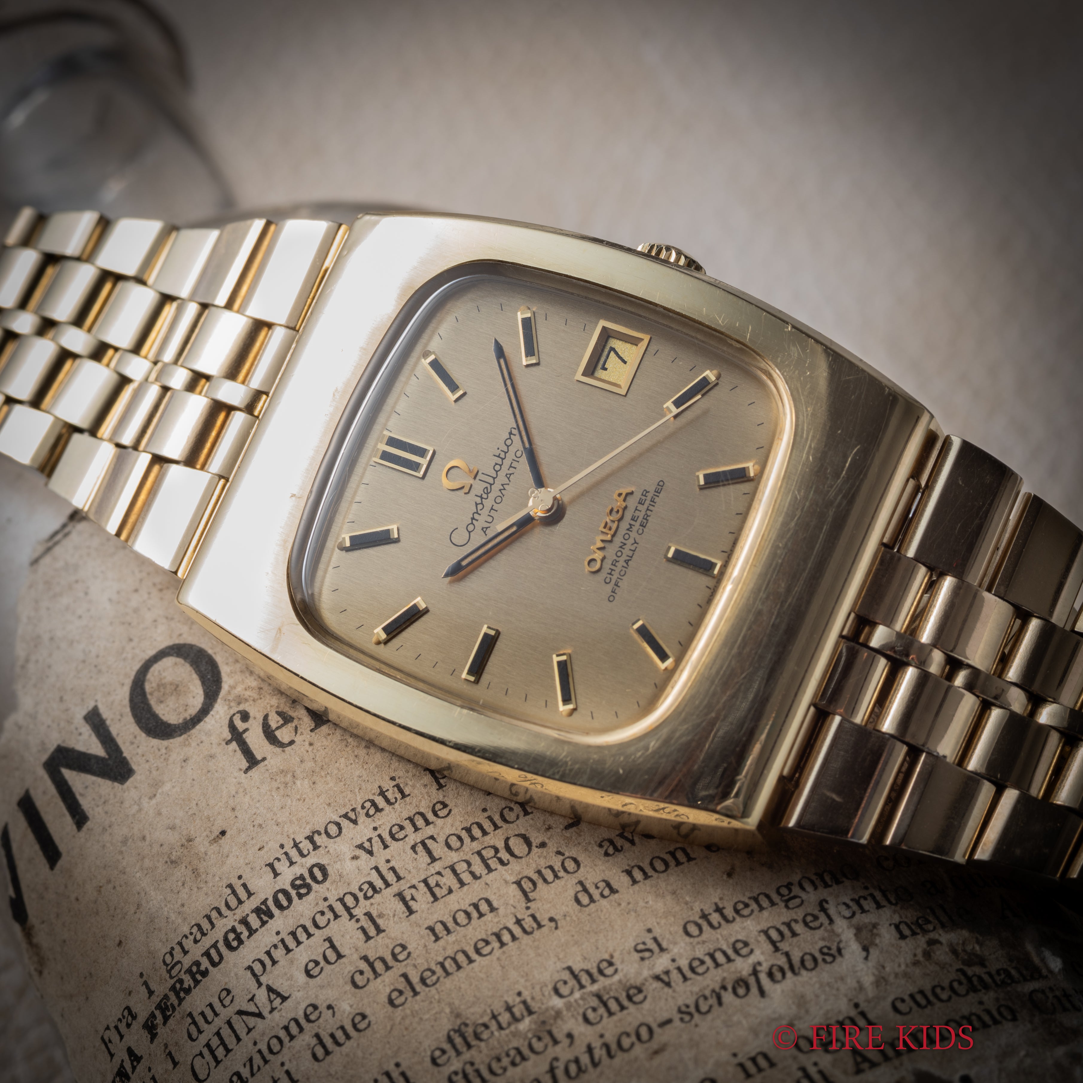 オメガ 1972年製 コンステレーション インテグレート Ref.168.0058 自動巻クロノメーター Cal.1011 純正ブレス