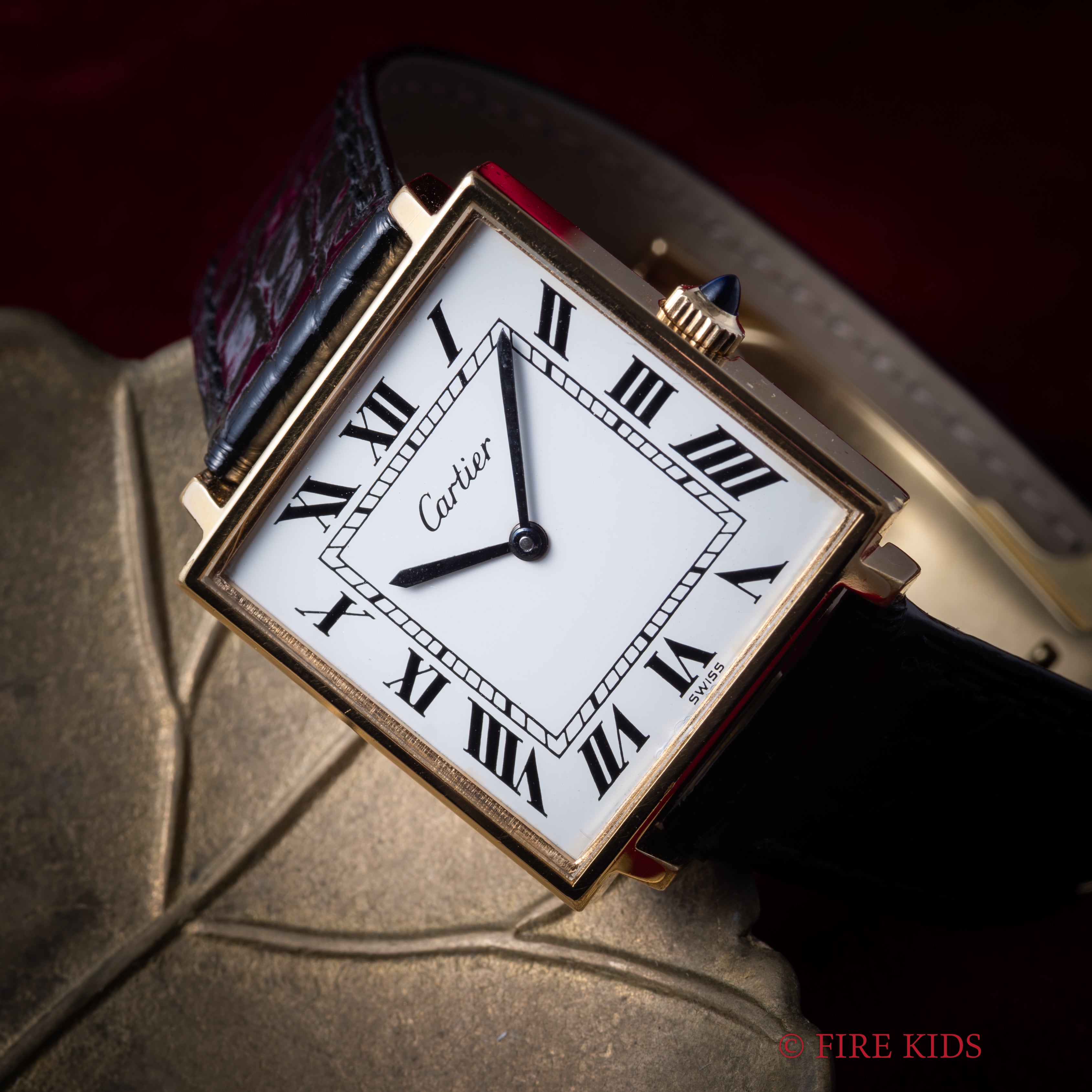 カルティエ プレマストタンク スクエア 手巻 1970年代製 ホワイトローマンダイヤル