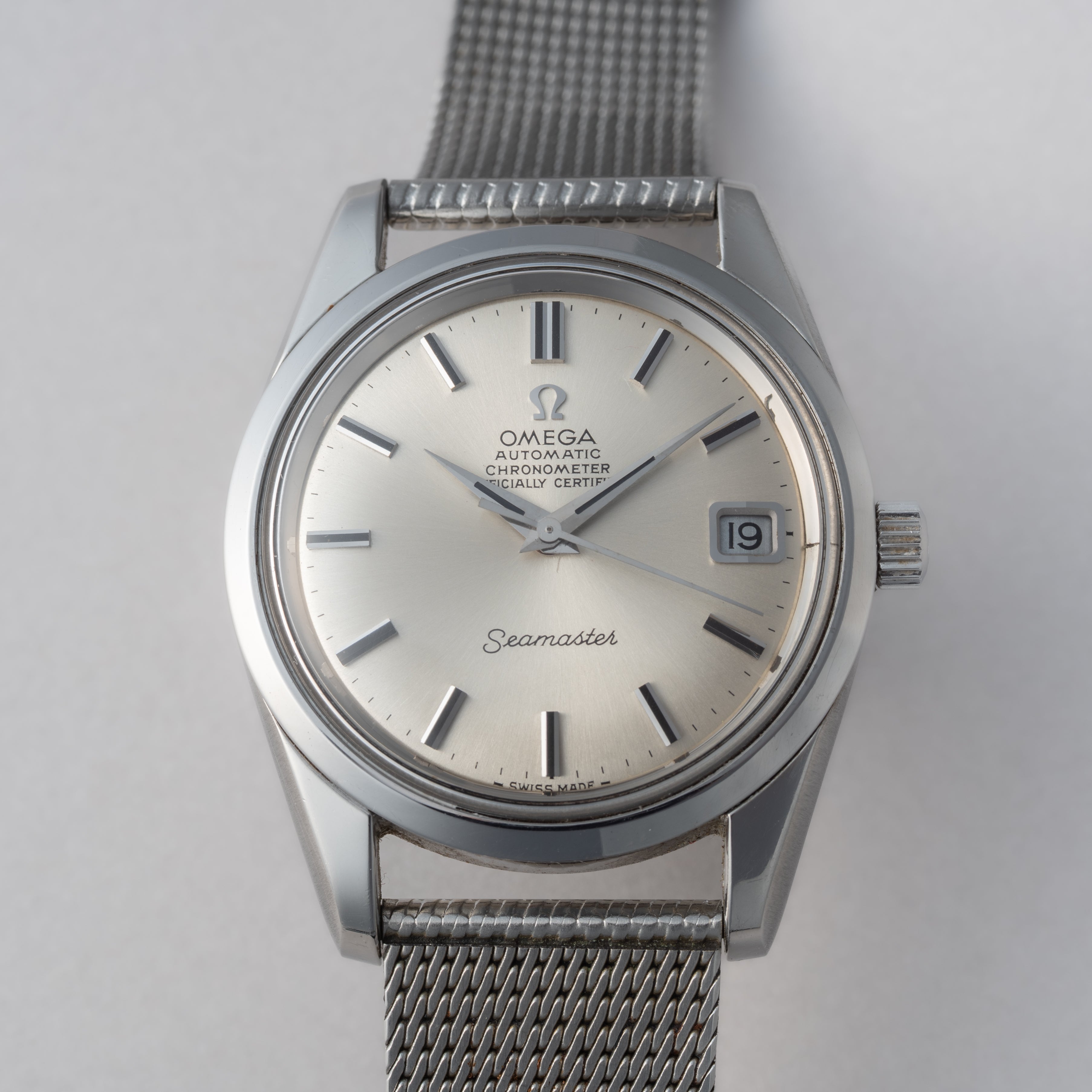 オメガ シーマスタークロノメーター 1971年製 Ref.166.010 自動巻クロノメーター Cal.564 シルバーダイヤル 純正ブレス