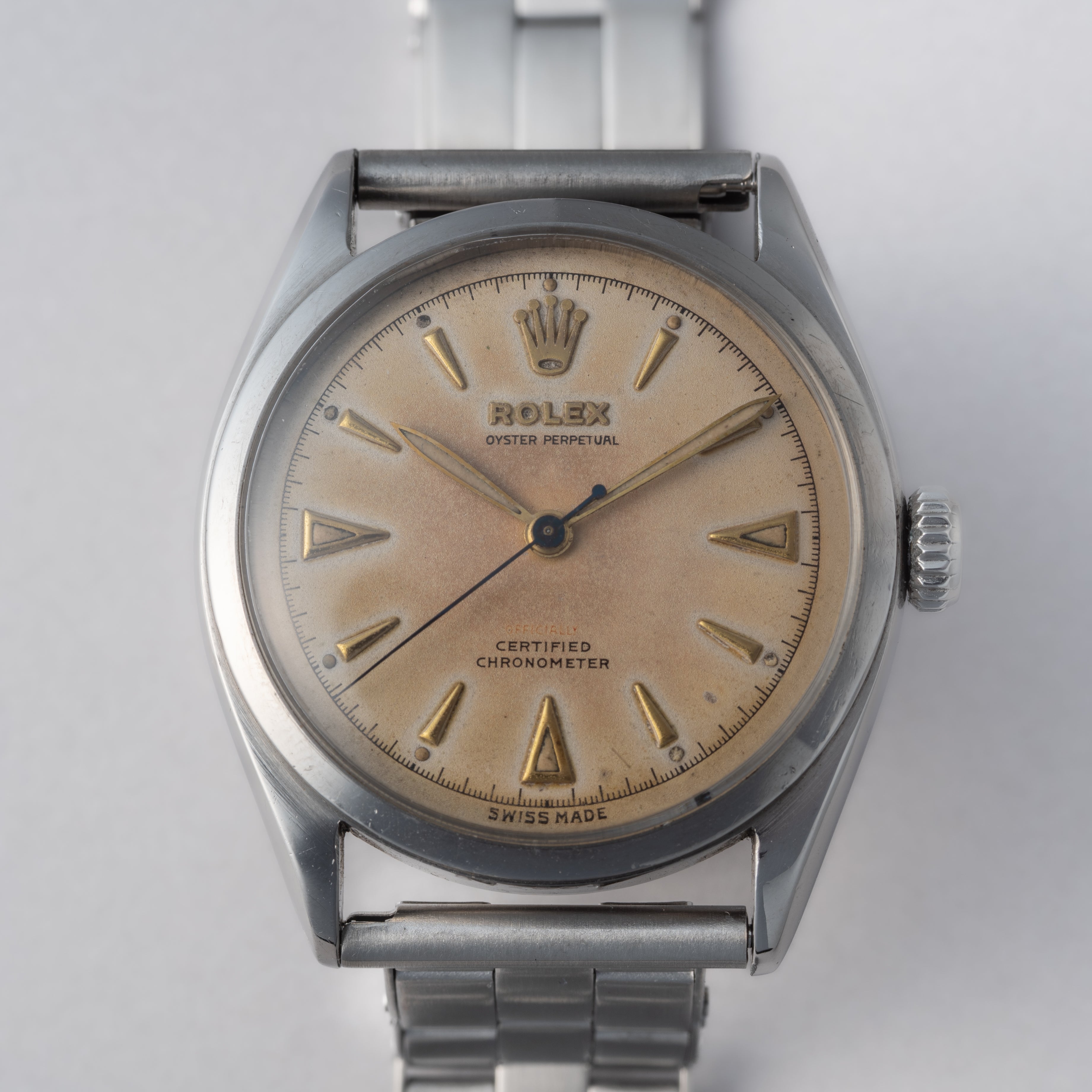 ロレックス セミバブルバック Ref.6084 1951年製 オイスターパーペチュアル 自動巻きスーパーオイスターリューズ