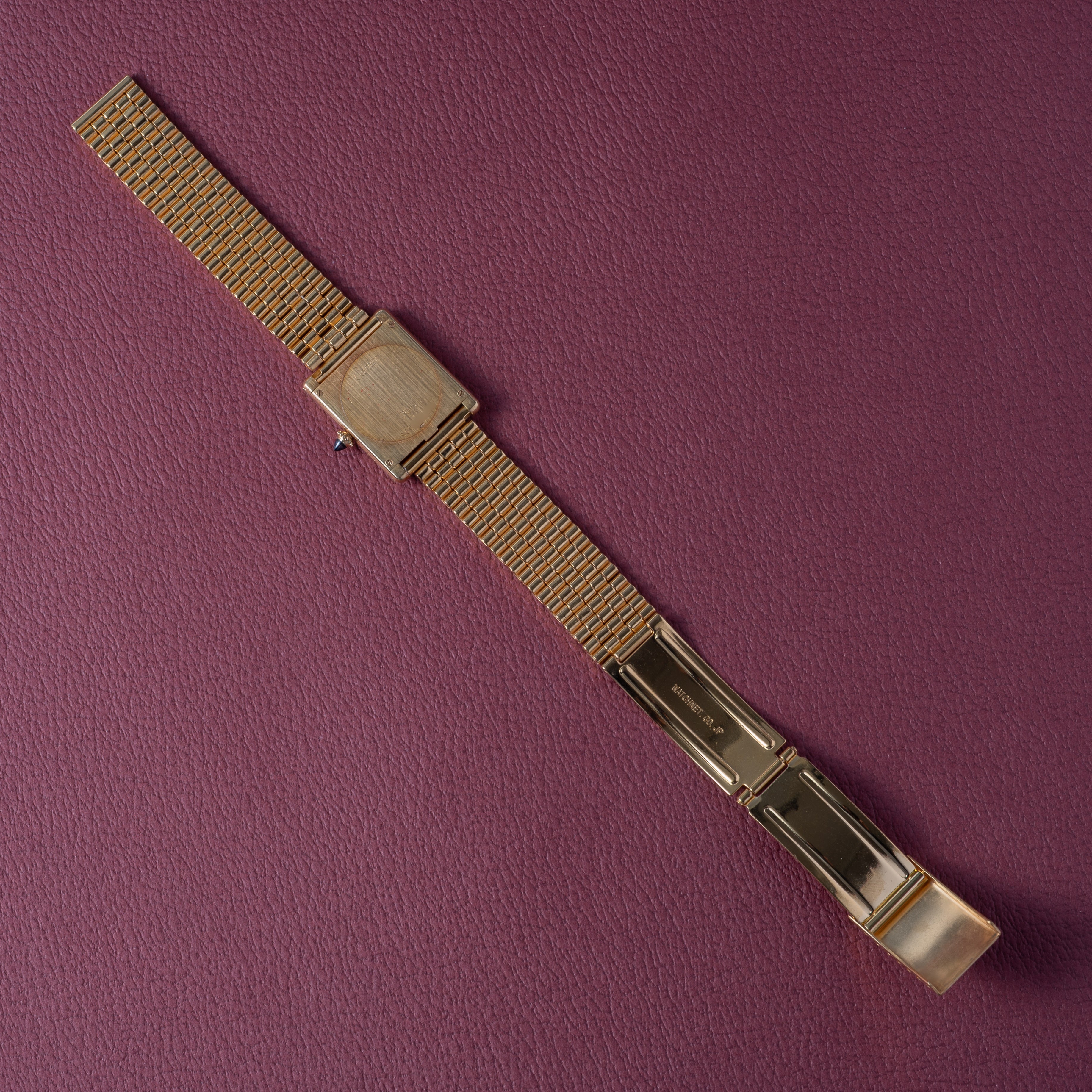 カルティエ タンクルイ18金無垢LMサイズ PARISダイヤル 手巻