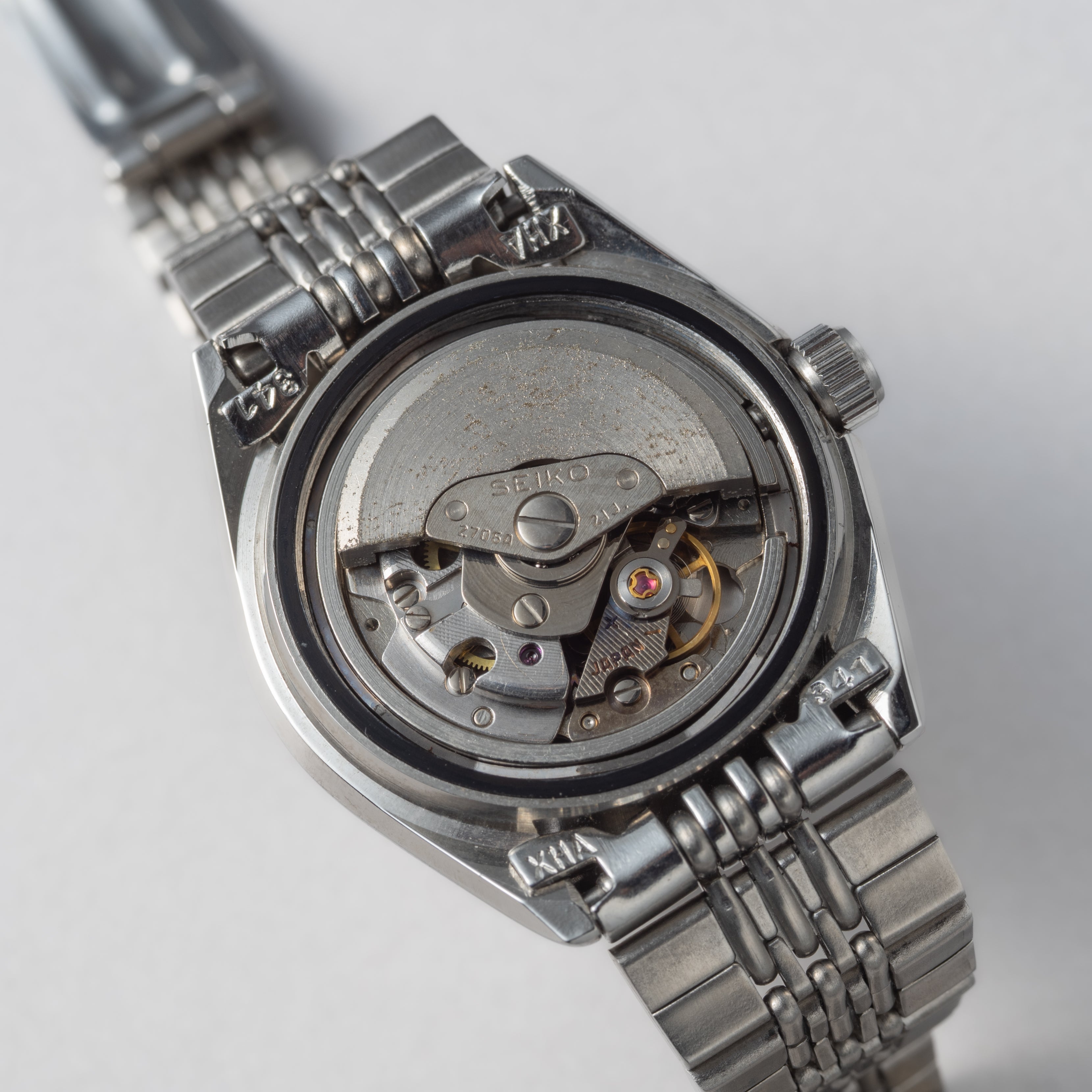 セイコー レディース自動巻 1974年製 日本語デイト 純正ステンレスブレス