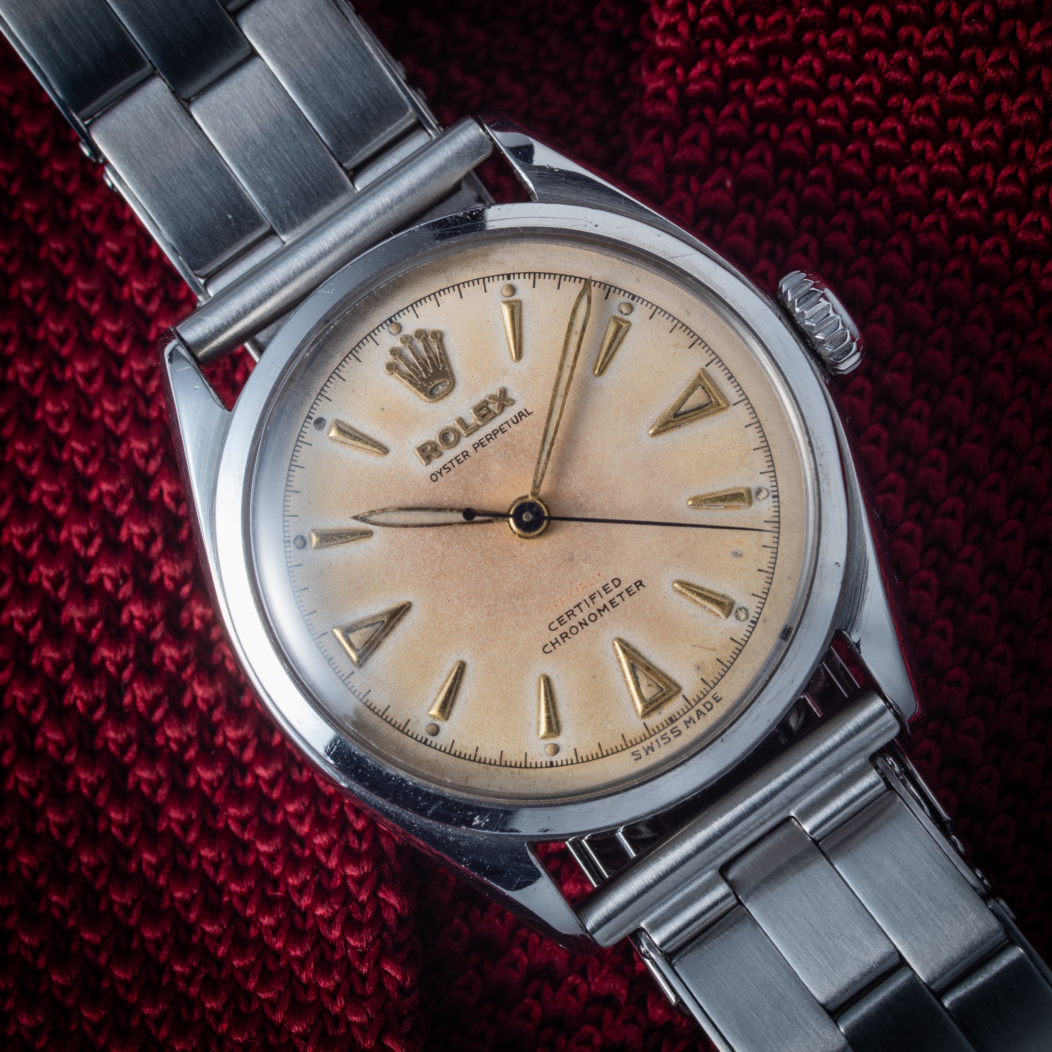 ロレックス セミバブルバック Ref.6084 1951年製 オイスターパーペチュアル 自動巻きスーパーオイスターリューズ