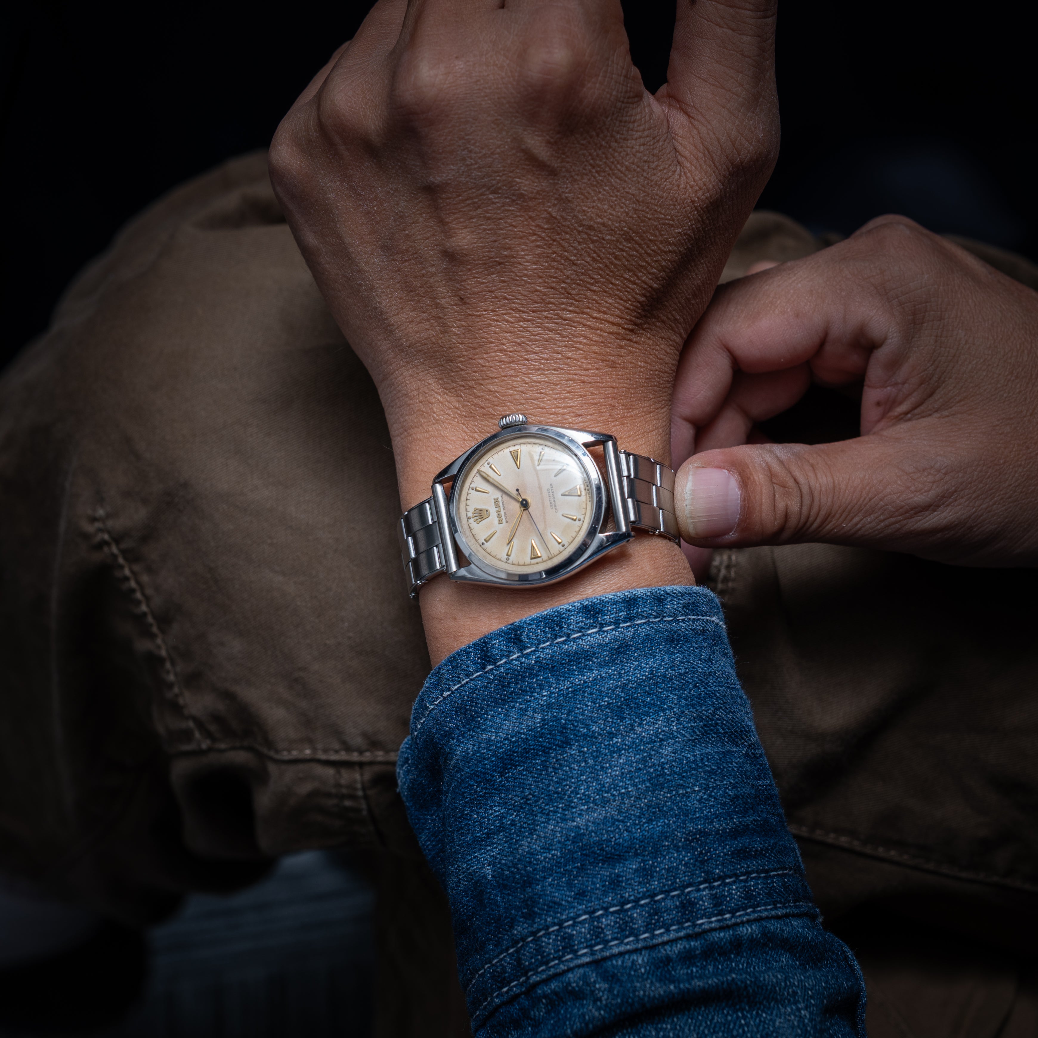 ロレックス セミバブルバック Ref.6084 1951年製 オイスターパーペチュアル 自動巻きスーパーオイスターリューズ