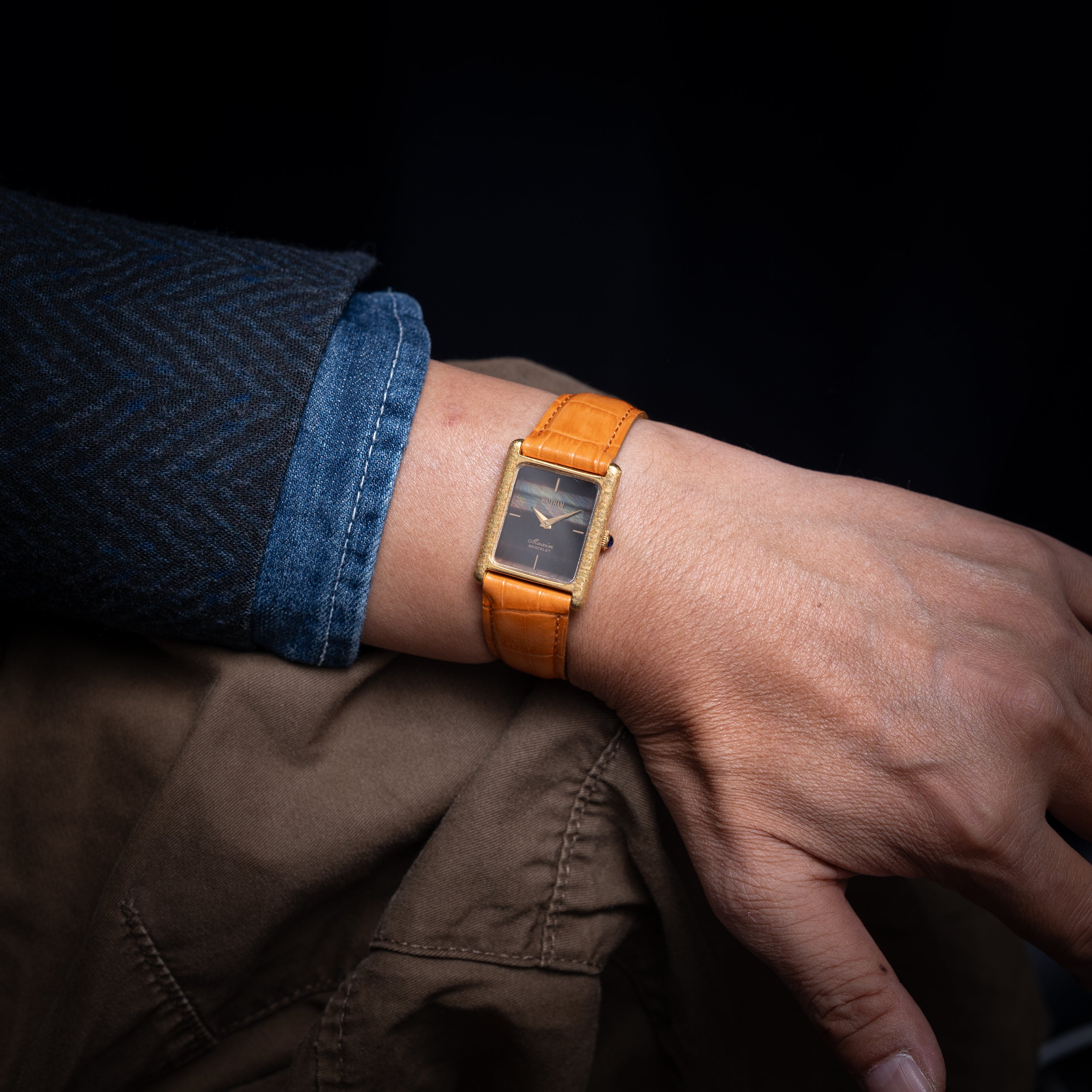 ウォルサム マキシム 1980年代製 手巻き ストーンダイヤル GPケース