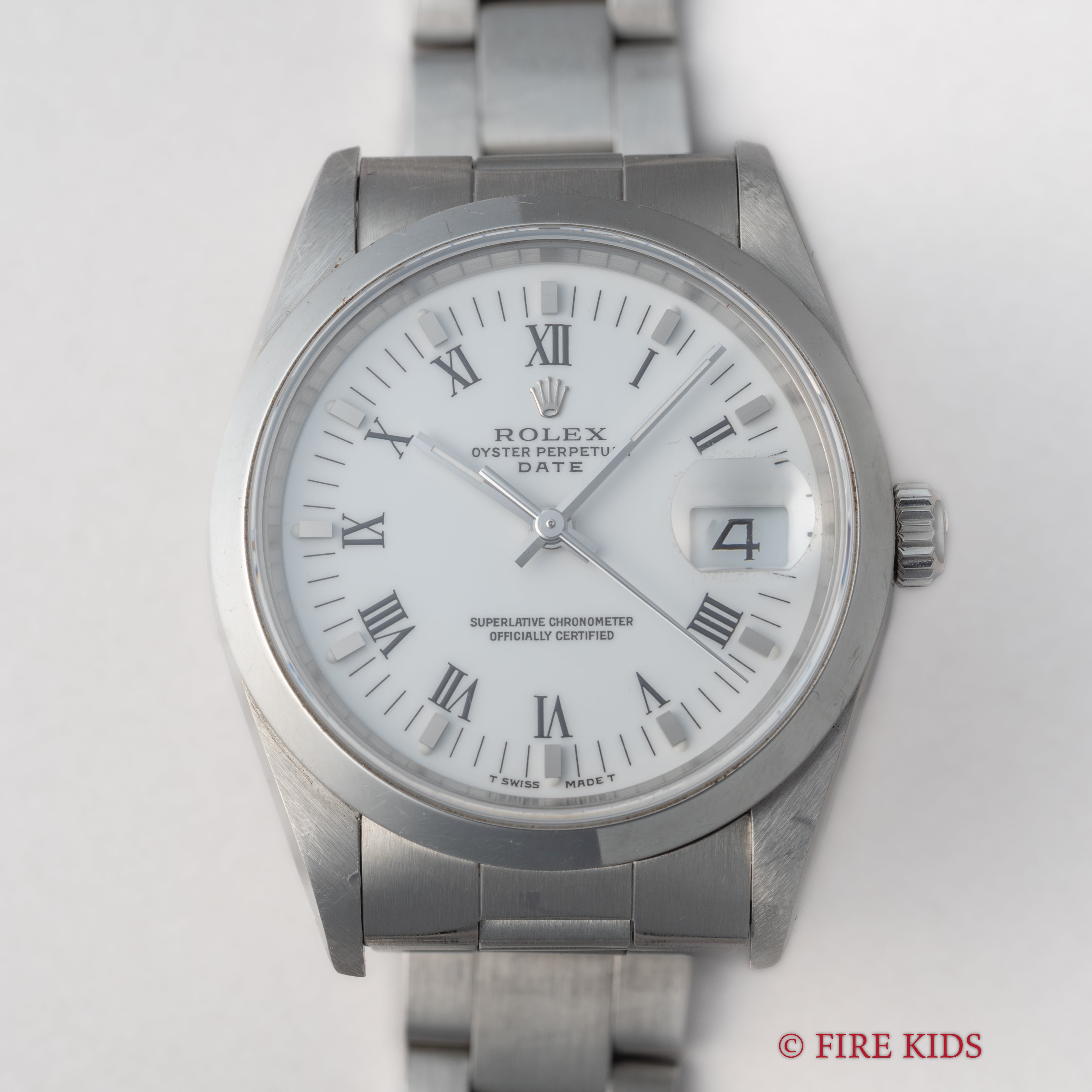 ロレックス 1989~1990年製 ホワイトローマンダイヤル オイスターパーペチュアルデイト Ref.15200 ギャラ、タグ付き