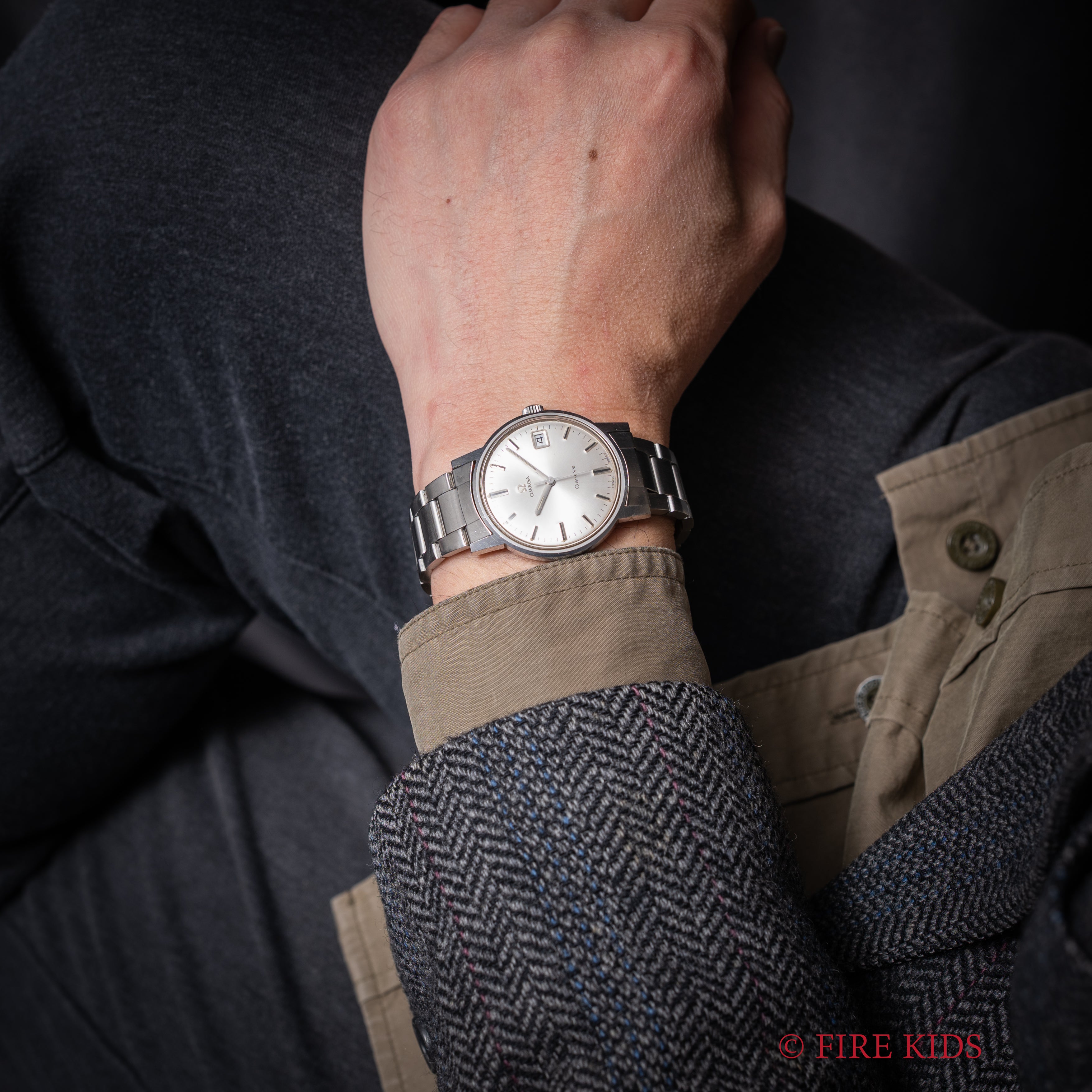 オメガ ジュネーブ 1969年製 ラウンドケース 自動巻 Cal.613 純正3連ブレス