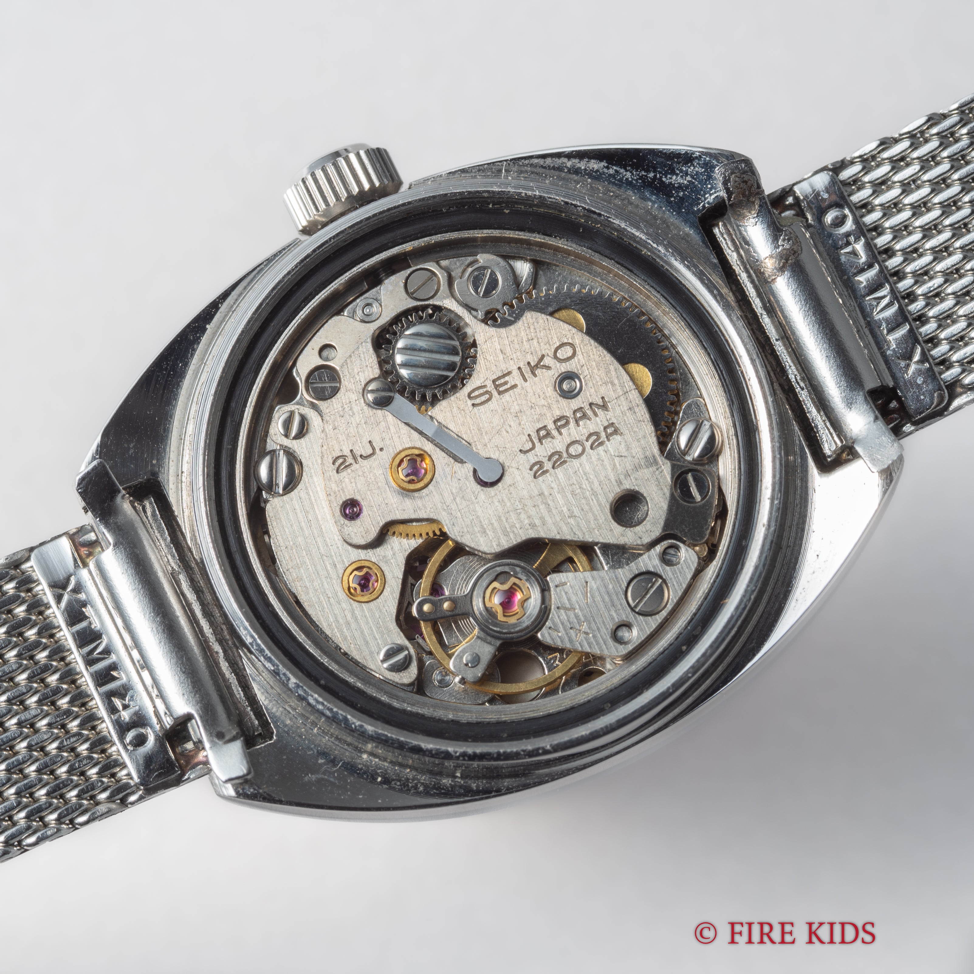 セイコー レディース Ref.2202-0100 1970年製 手巻き 赤カレンダー 純正ブレス