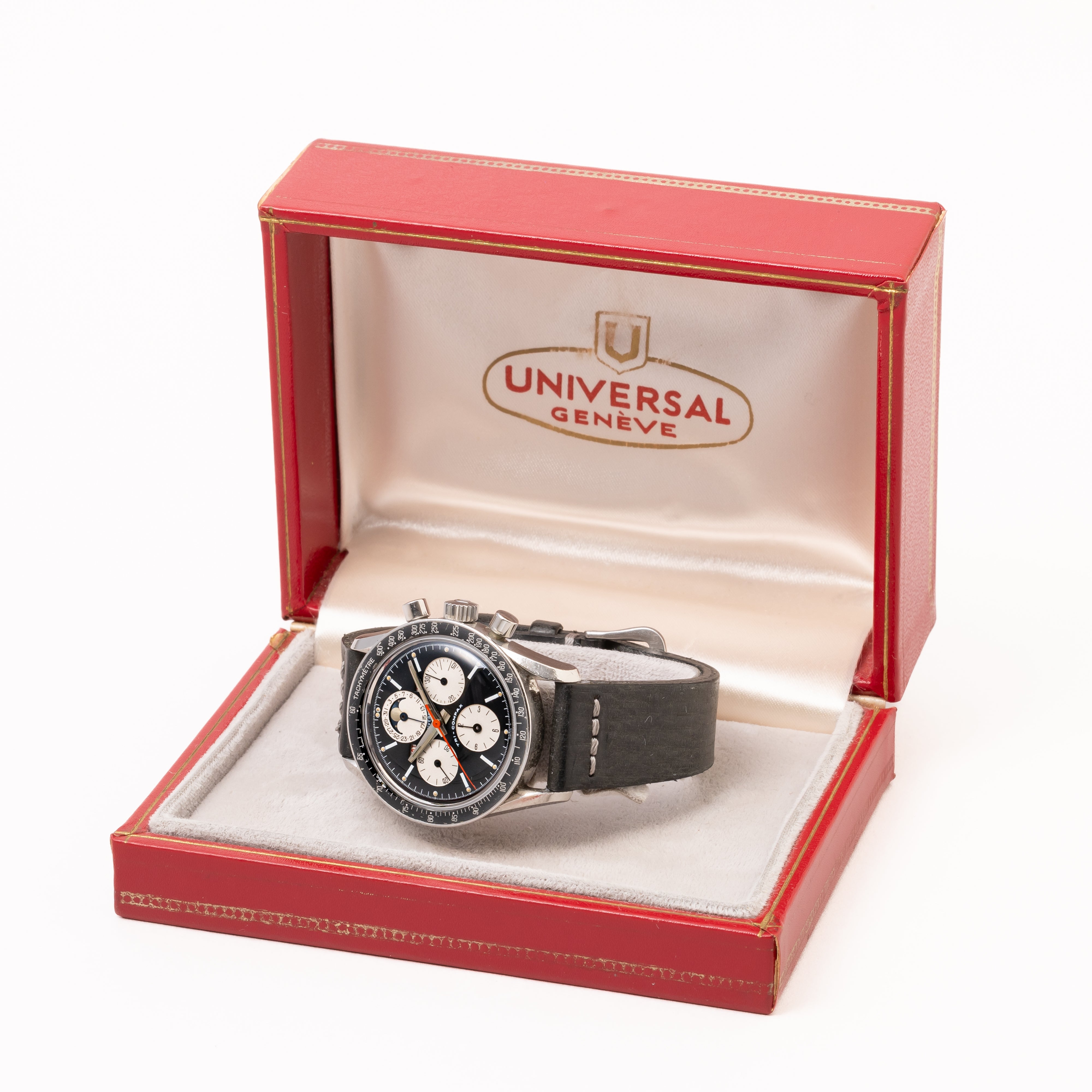 ユニバーサルジュネーブ TRI-COMPAX Evil Clapton トリコンパックス 箱付き1960年代製 Ref.881101/02