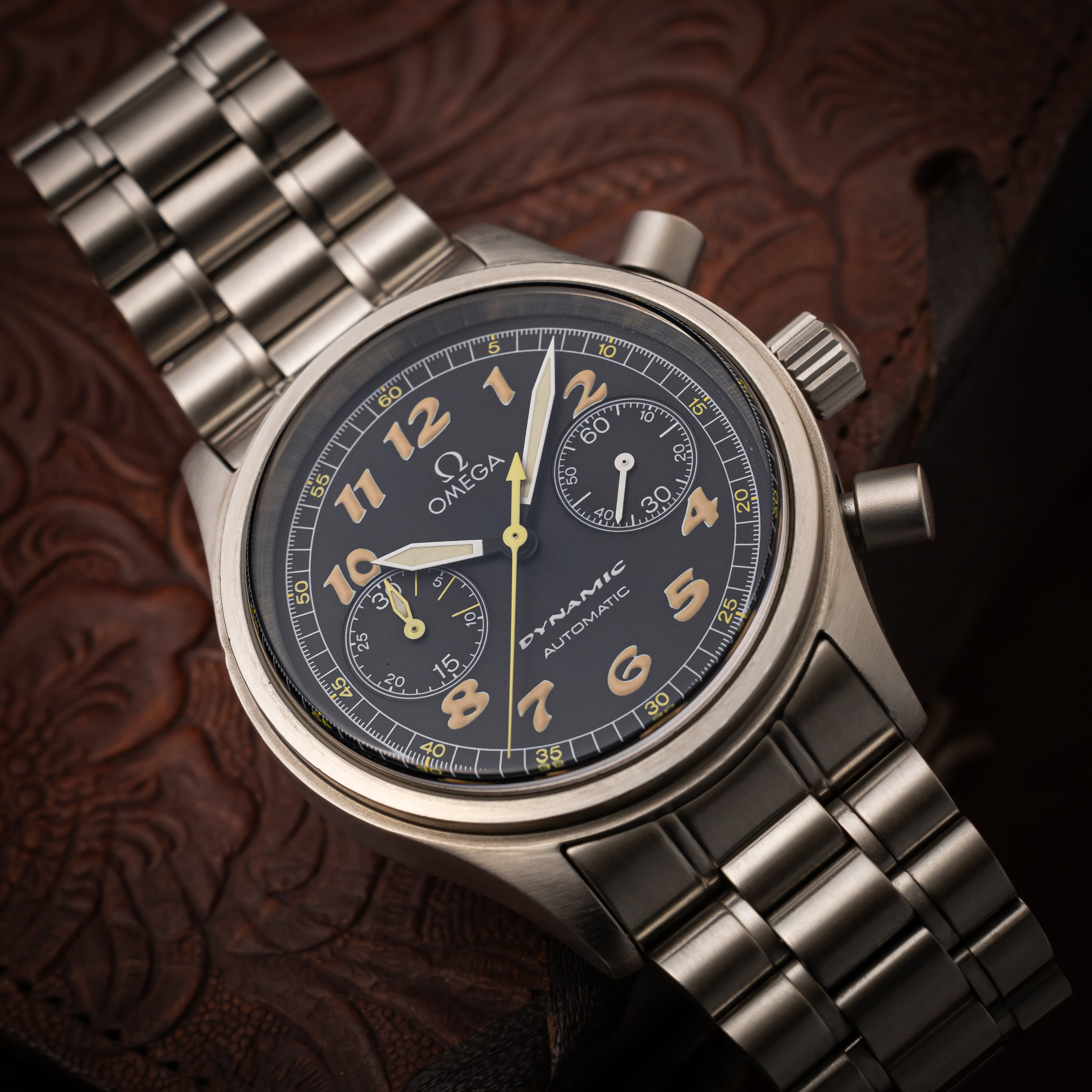 オメガ ダイナミック 自動巻きクロノグラフ 1995~97年製 純正ブレス