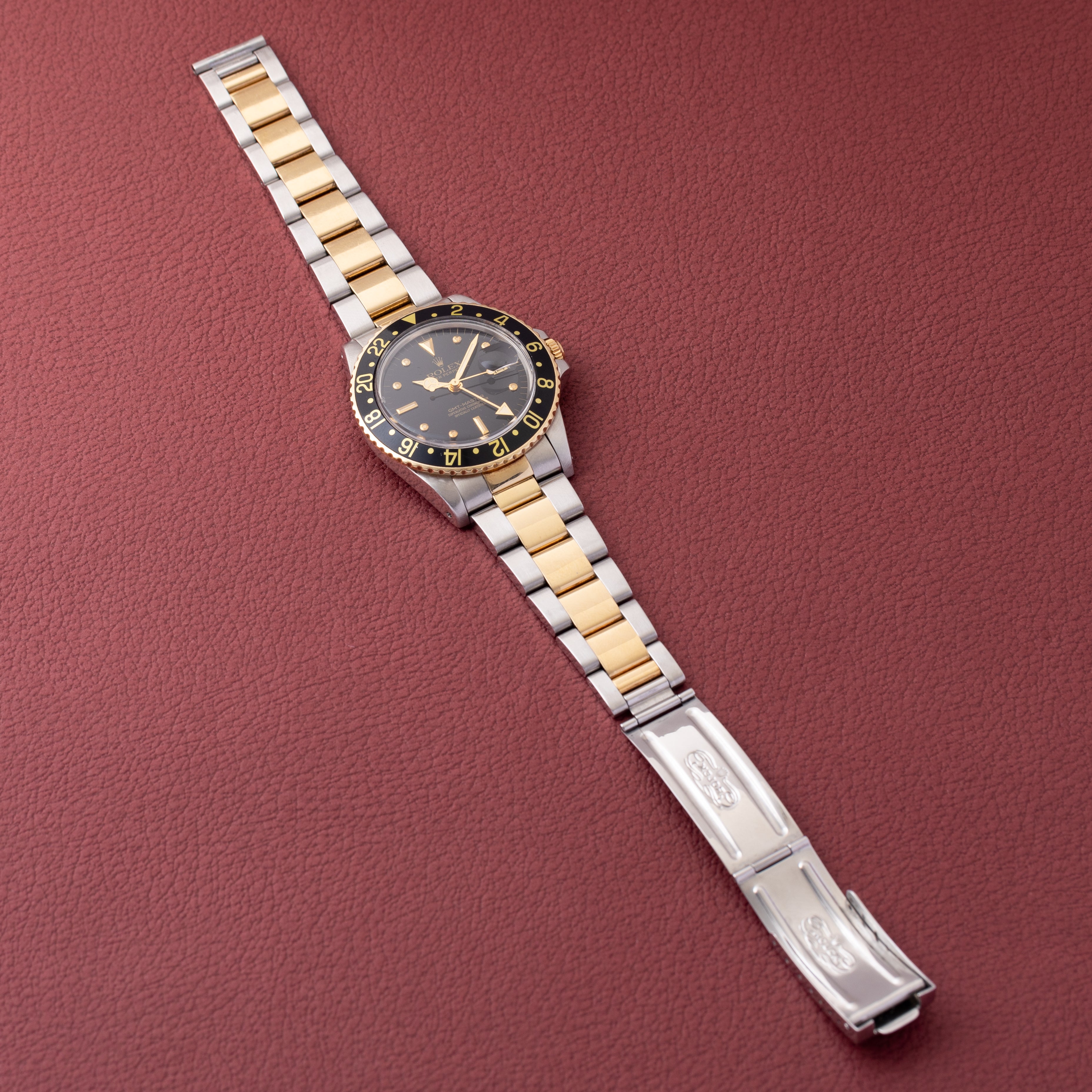 ロレックス GMTマスターコンビ 黒ツボ 1979年製 Ref.16753 オイスター3連ブレス