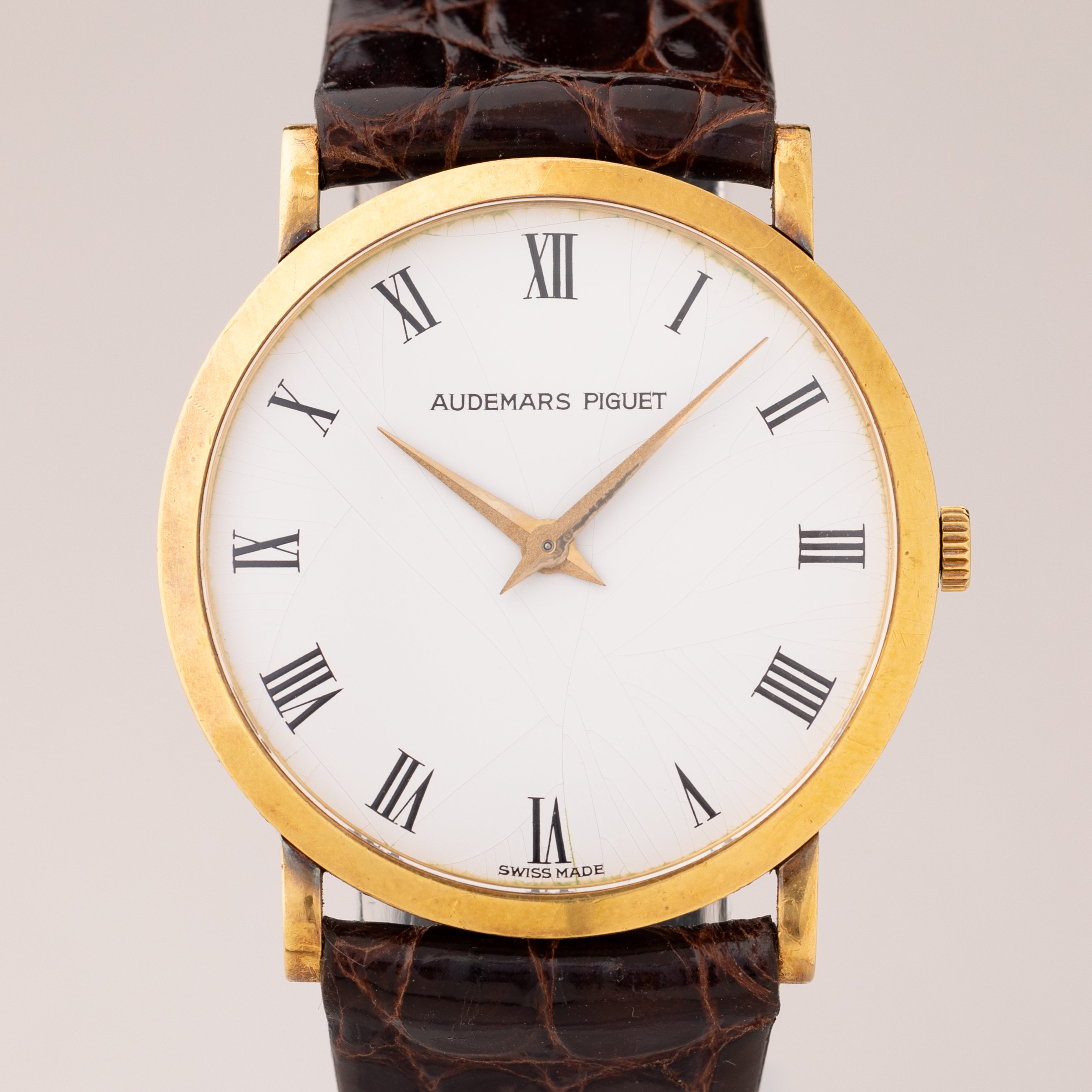 オーデマ・ピゲ ホワイトローマン 18金無垢 1980年代製 手巻き