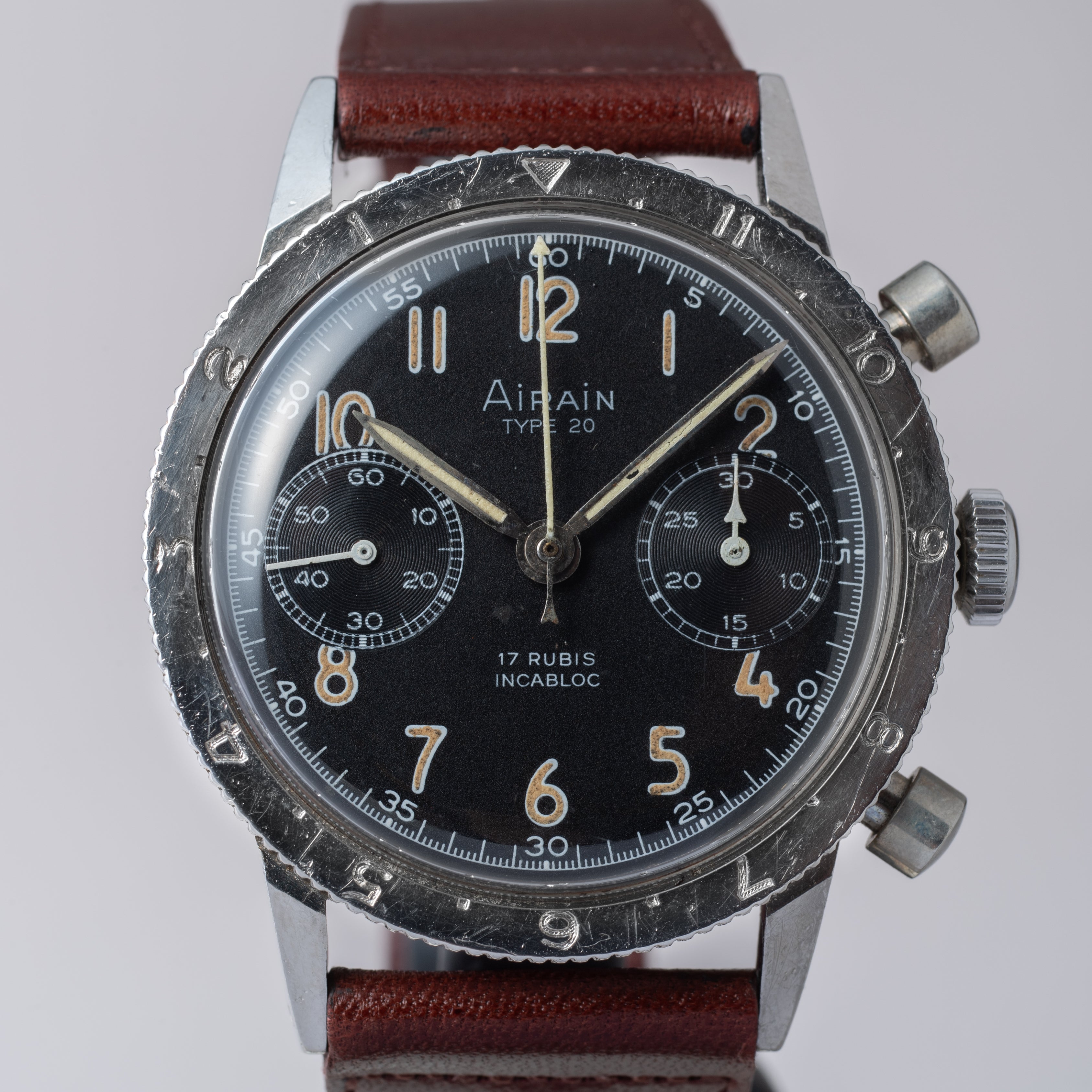 エイラン TYPE20 フランス空軍 フライバックパイロットクロノグラフ 手巻 Cal.222 1960年代製