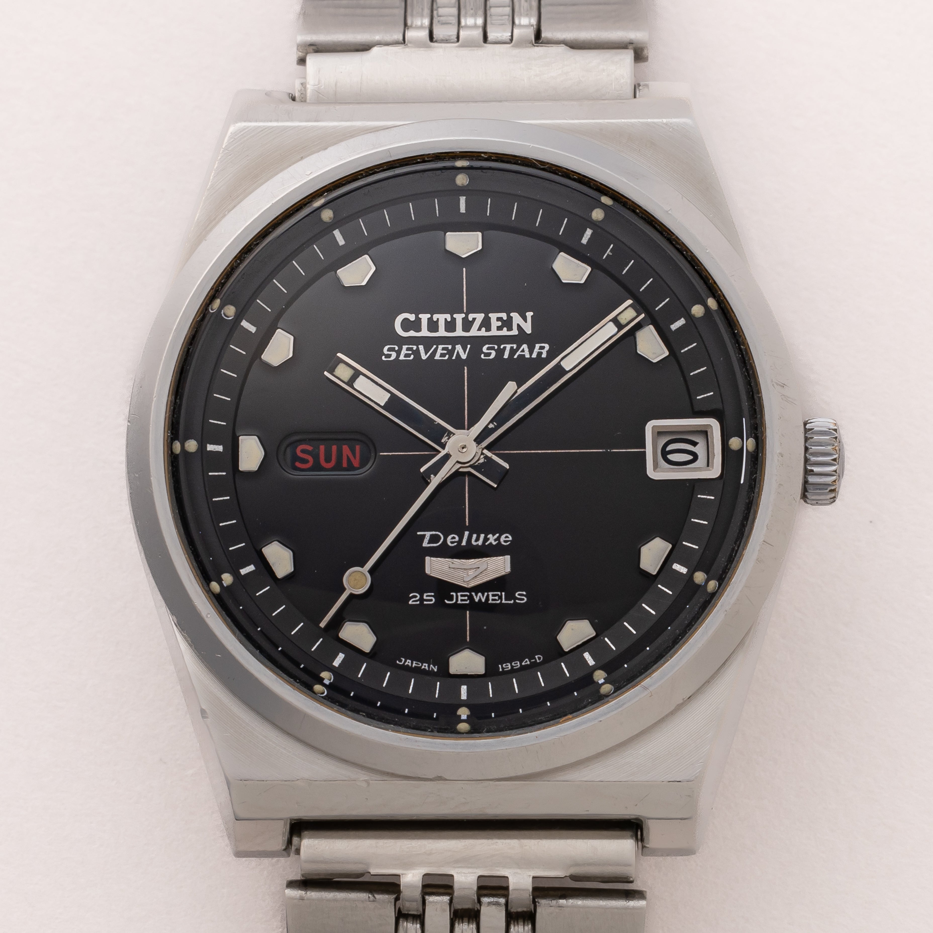 シチズン セブンスターデラックス ブラックダイヤル 1968年製 Ref.ACSS2939-TA