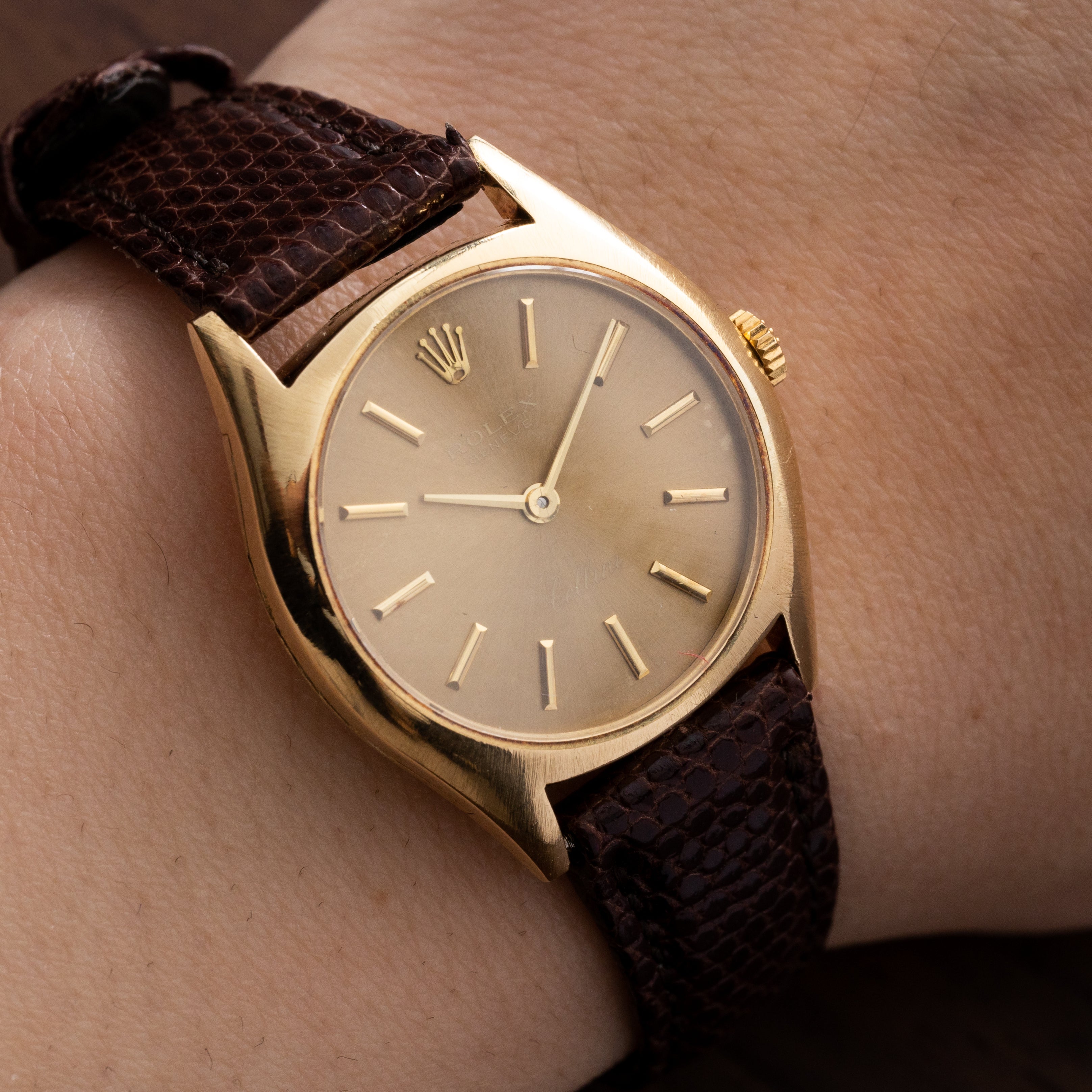 ロレックス レディース チェリーニ 14KYG Ref.3800 グレーゴールドダイヤル 1970年代製