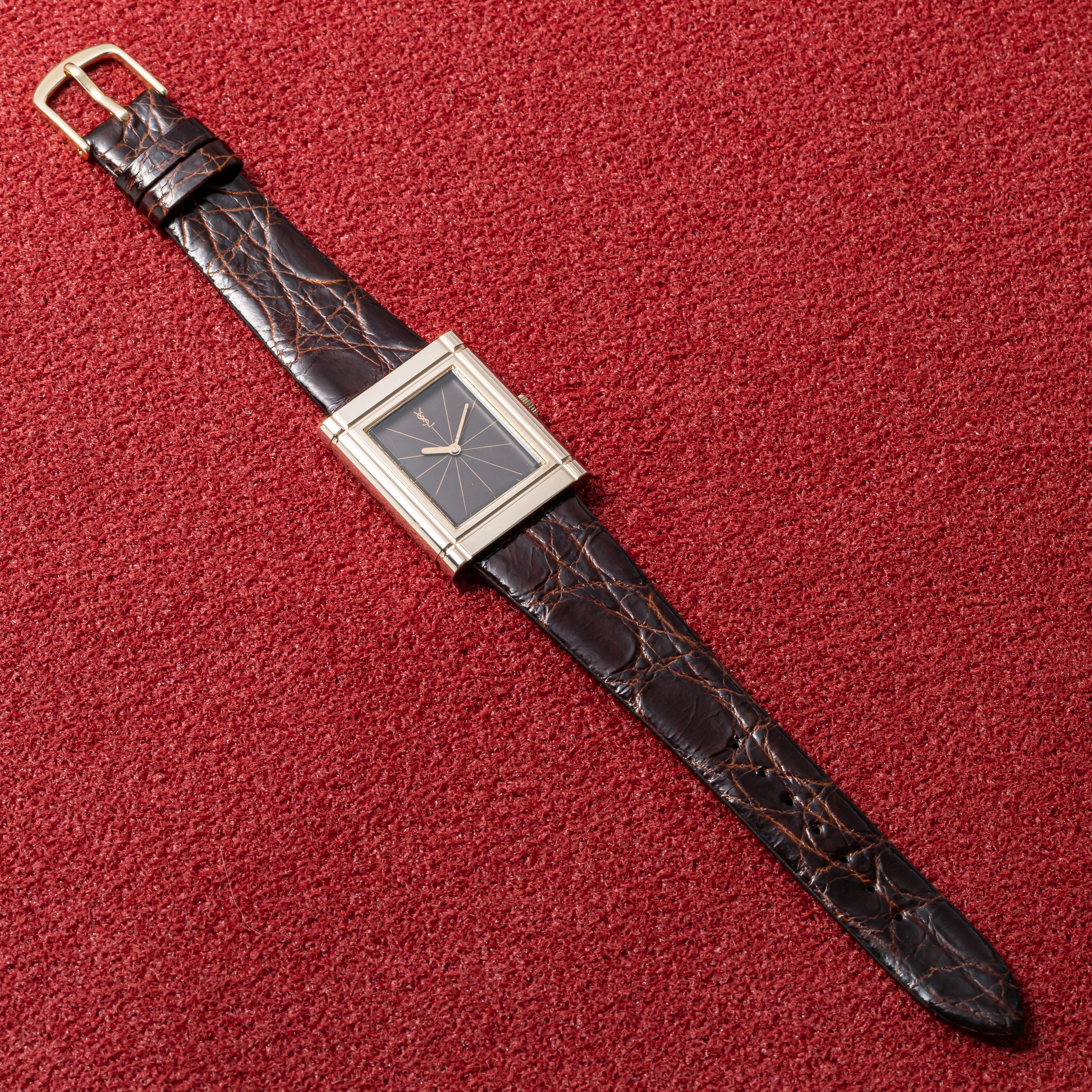 イヴ サンローラン レクタンギュラー 1980年代製 手巻き メンズサイズ