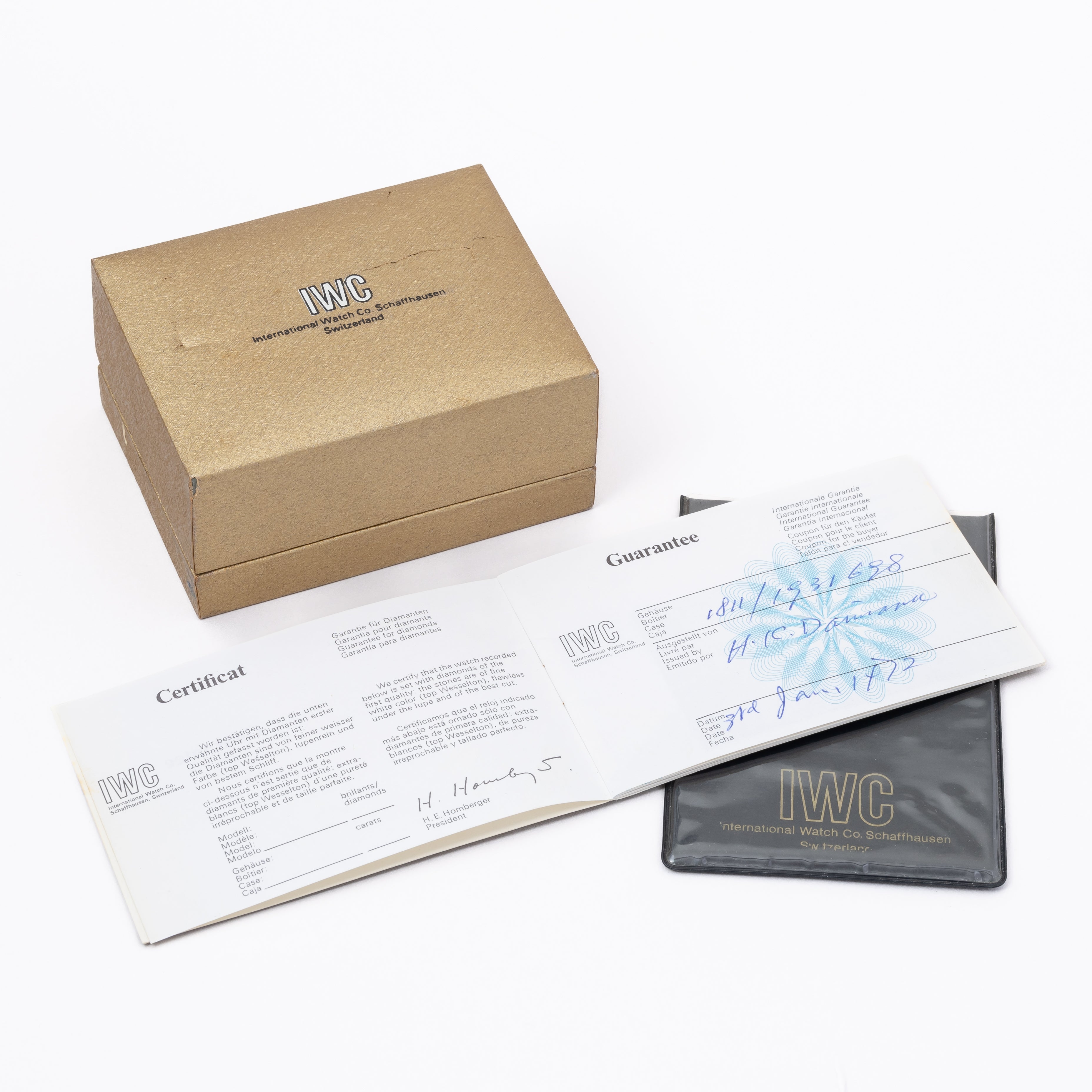 IWC ヨットクラブ 1970年製/昭和45年製 ブルーマーブル 箱、ギャラ付き