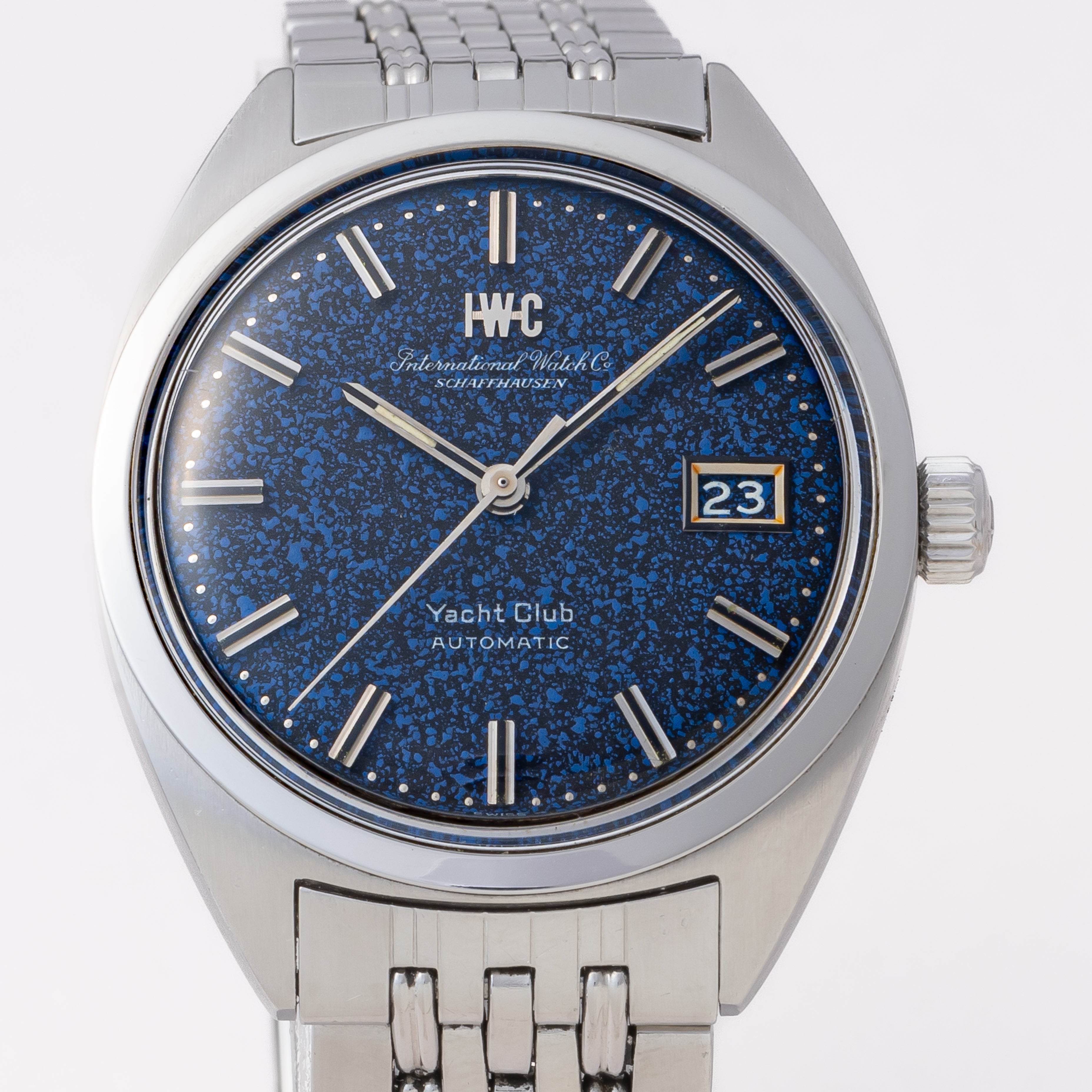 IWC ヨットクラブ 1970年製/昭和45年製 ブルーマーブル 箱、ギャラ付き