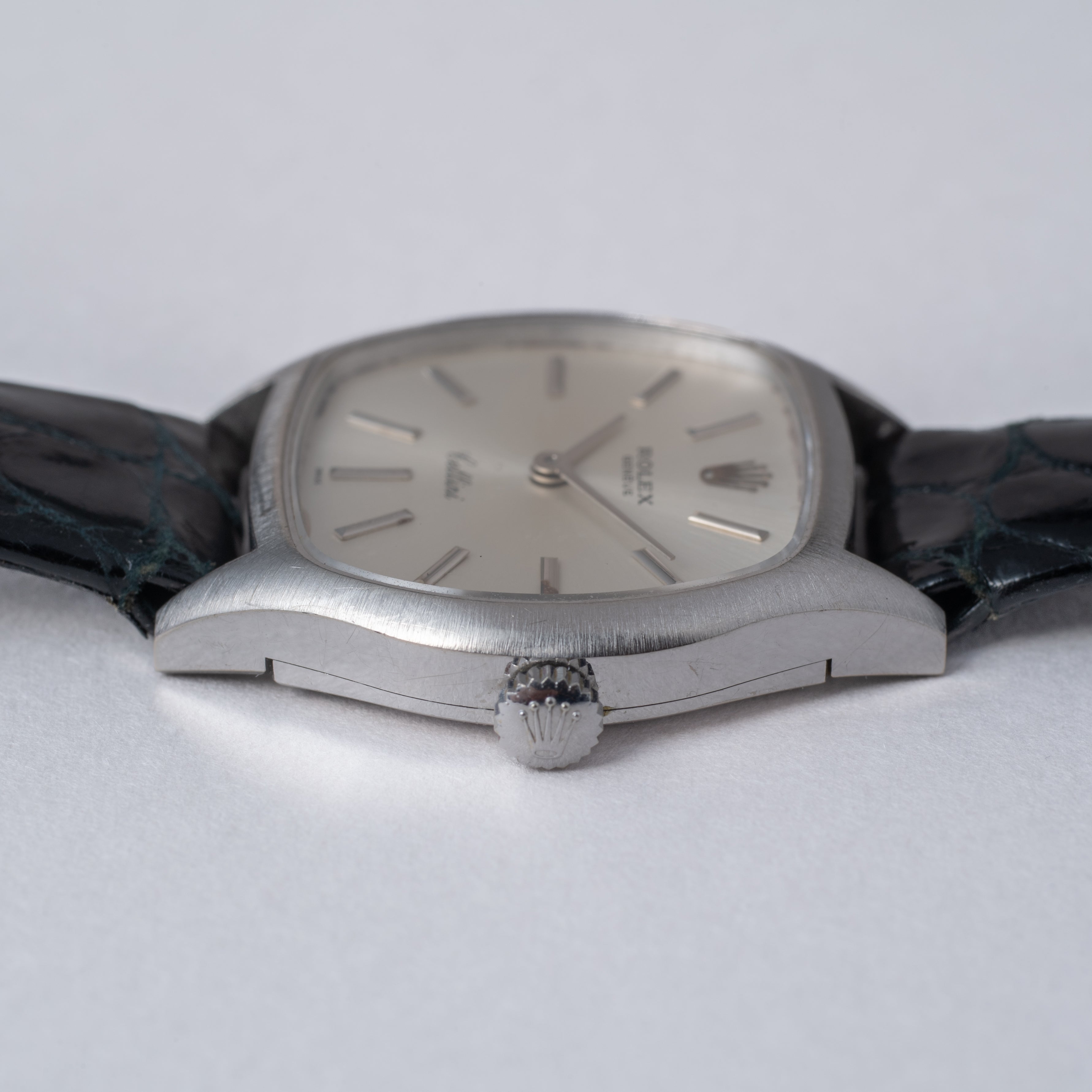 ロレックス レディース チェリーニ 18KWG 1974年製 純正革ベルト付き