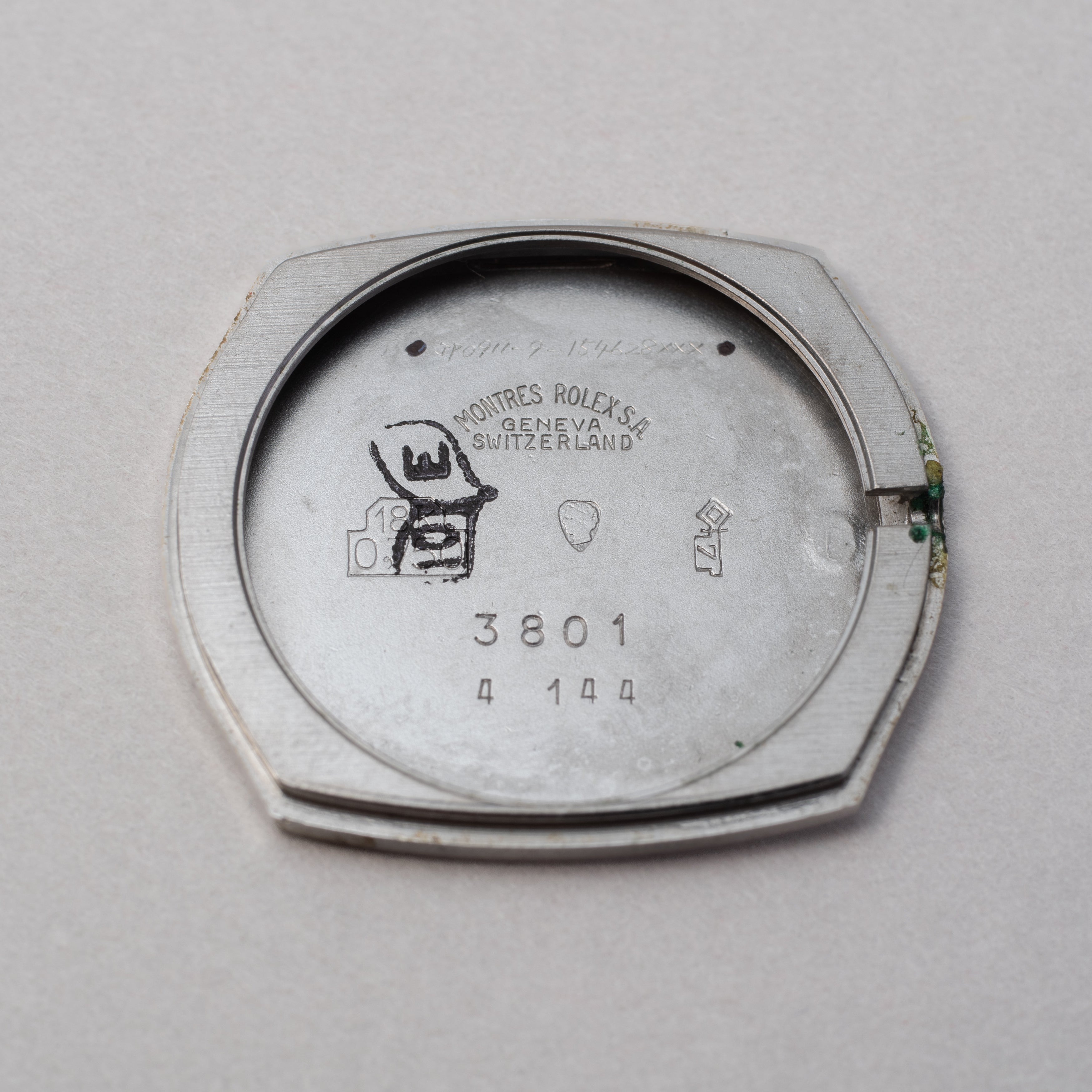 ロレックス レディース チェリーニ 18KWG 1974年製 純正革ベルト付き