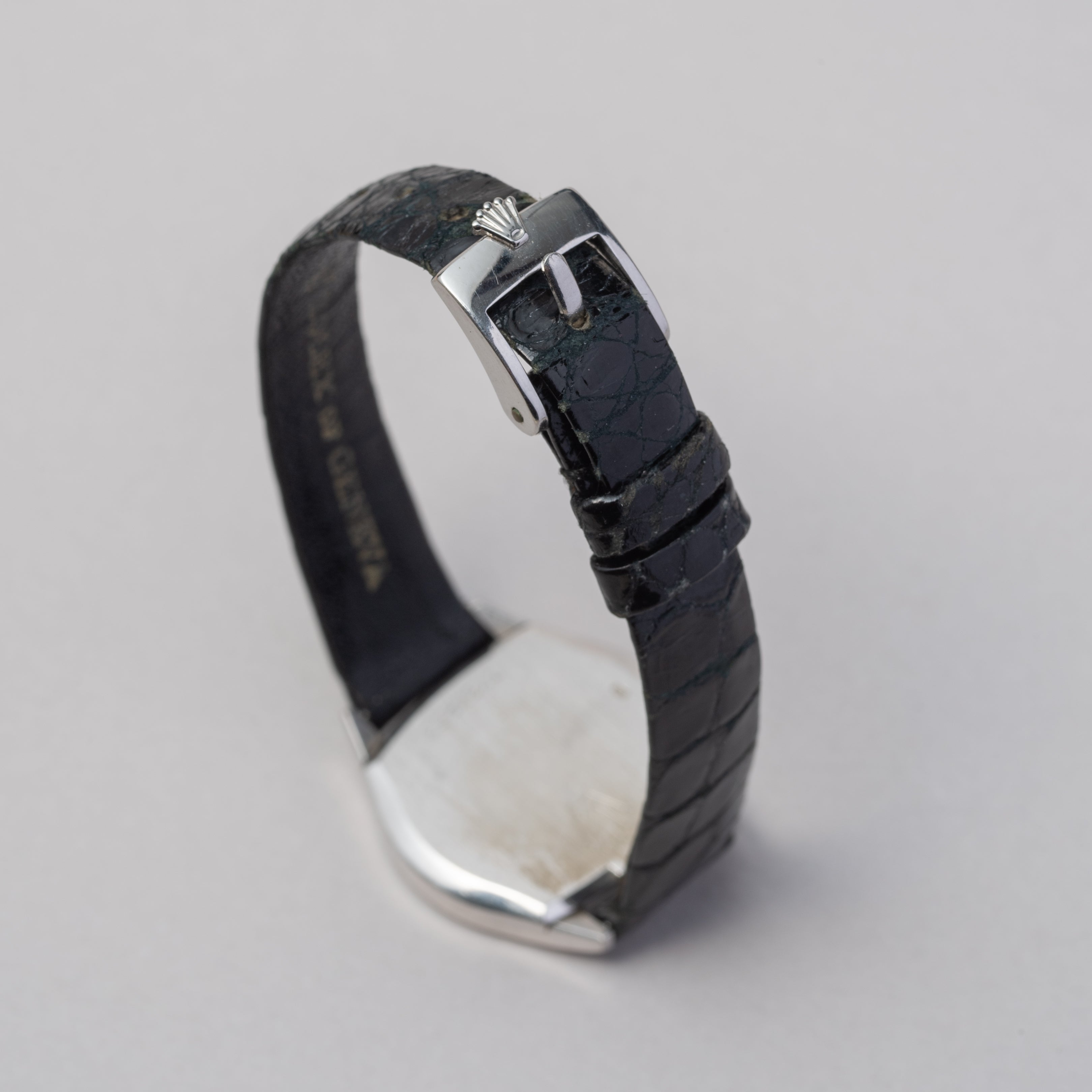 ロレックス レディース チェリーニ 18KWG 1974年製 純正革ベルト付き