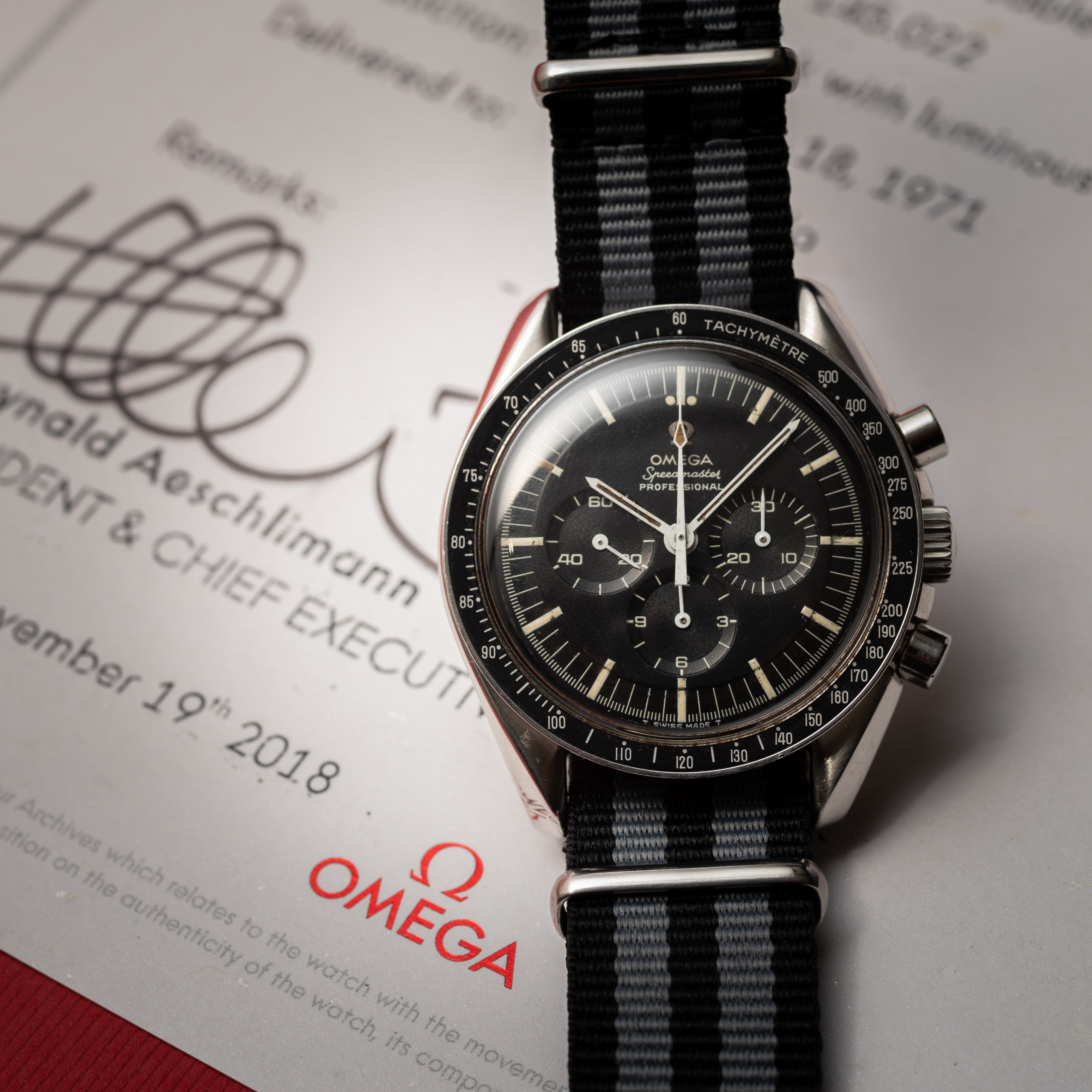 オメガ スピードマスター プロフェッショナル 1971年製 5th初期 Ref.145.022 アーカイブ付き