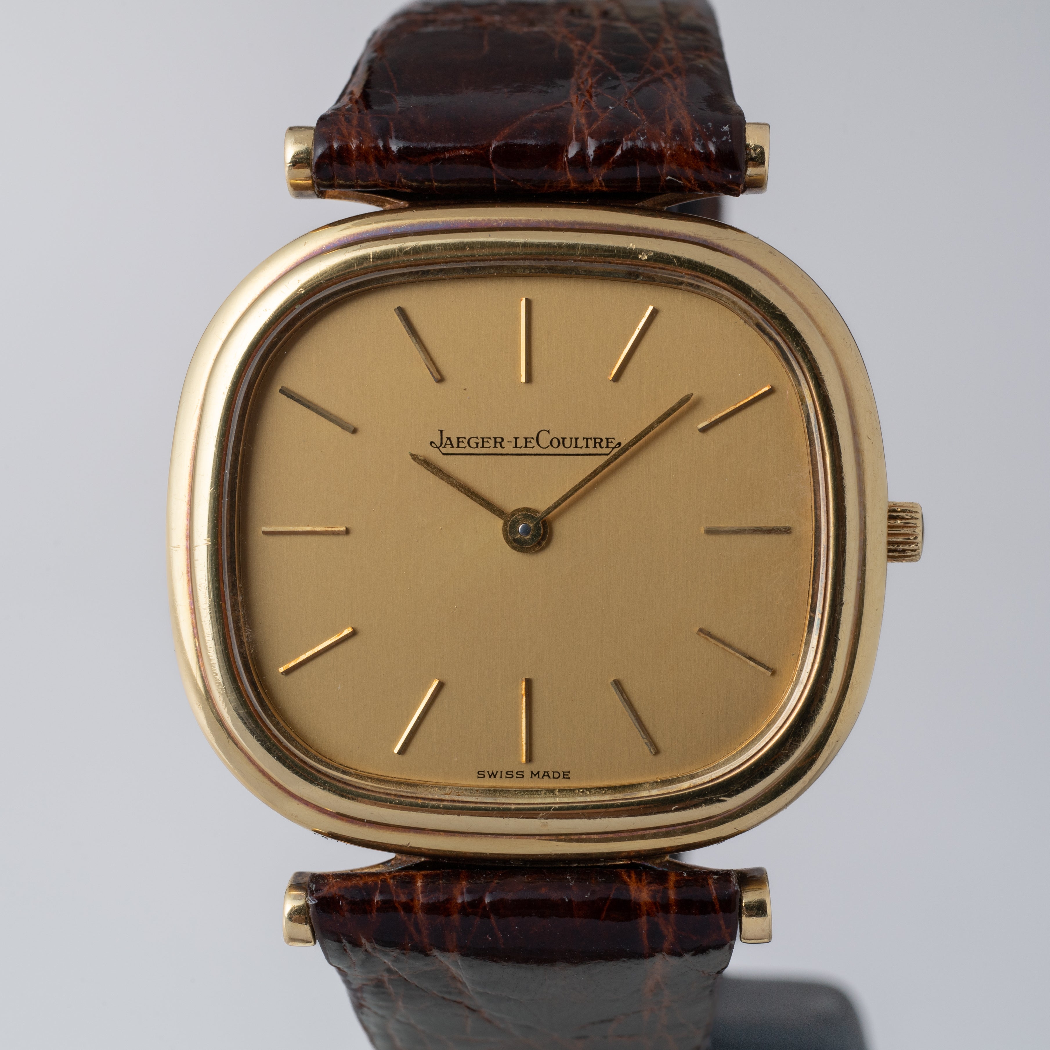 ジャガールクルト 18金無垢クッションケース オリジナルダイヤル 1970年代製