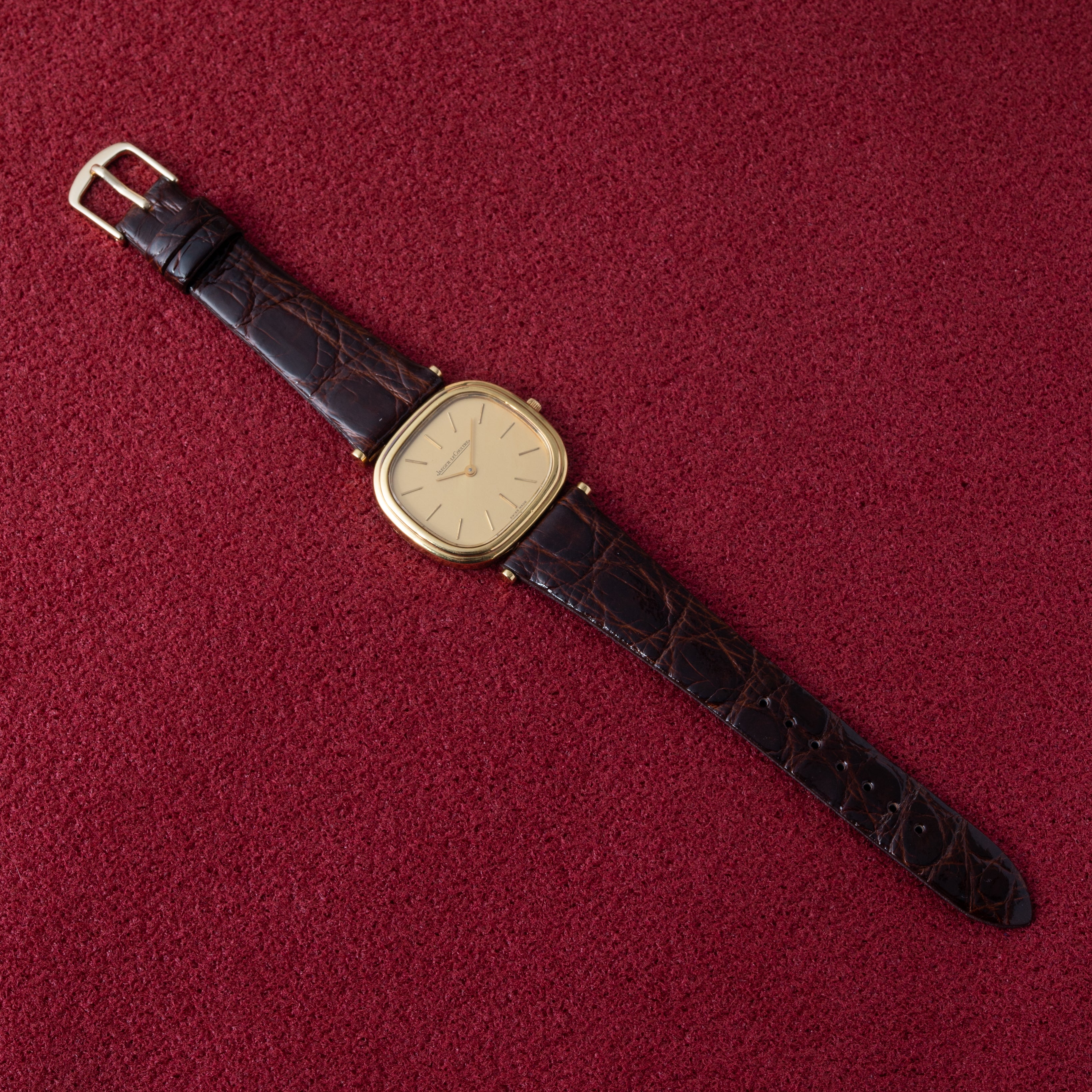 ジャガールクルト 18金無垢クッションケース オリジナルダイヤル 1970年代製