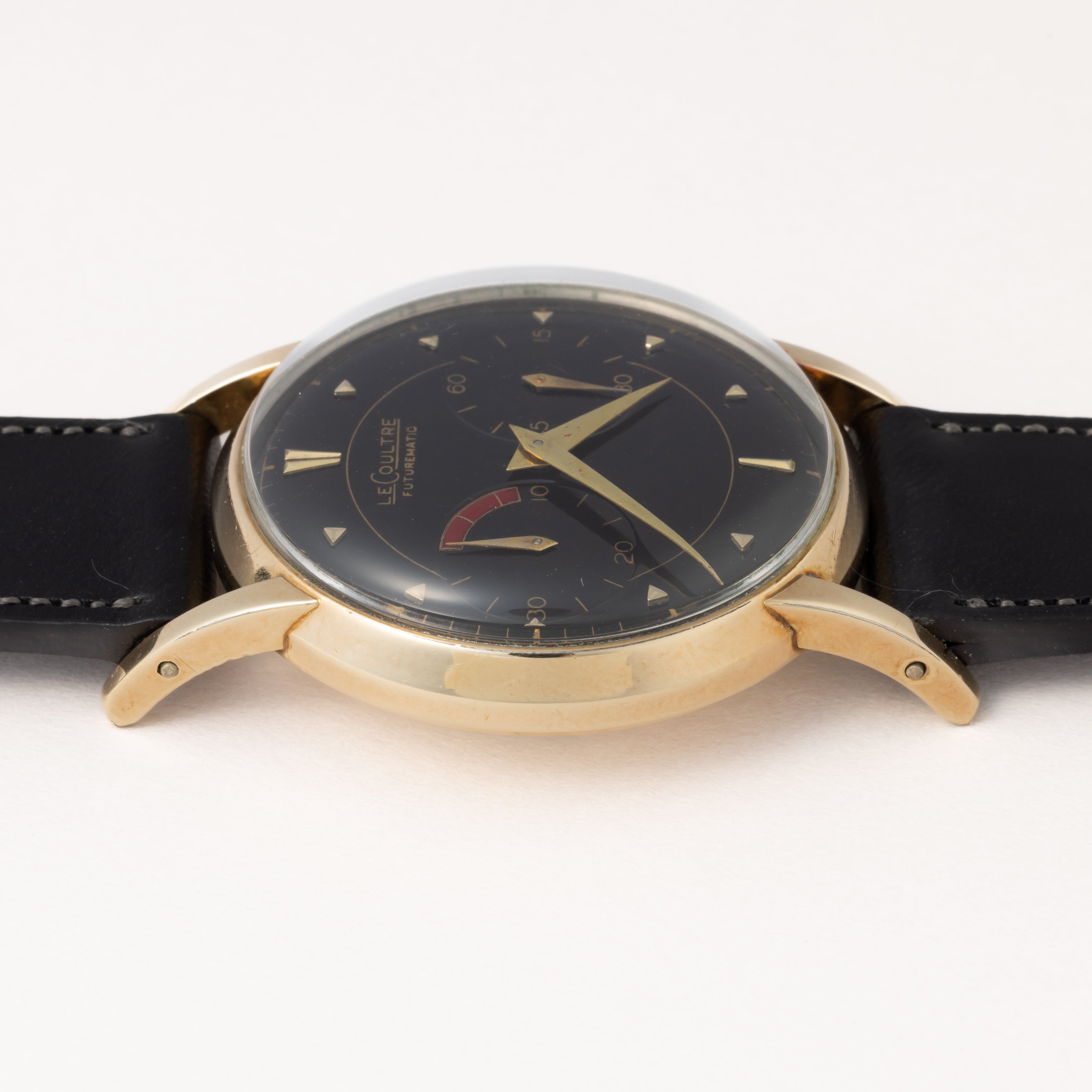 ルクルト フューチャーマチック 1950年代製 リダンブラックミラーダイヤル10KGF パワーリザーブ自動巻き