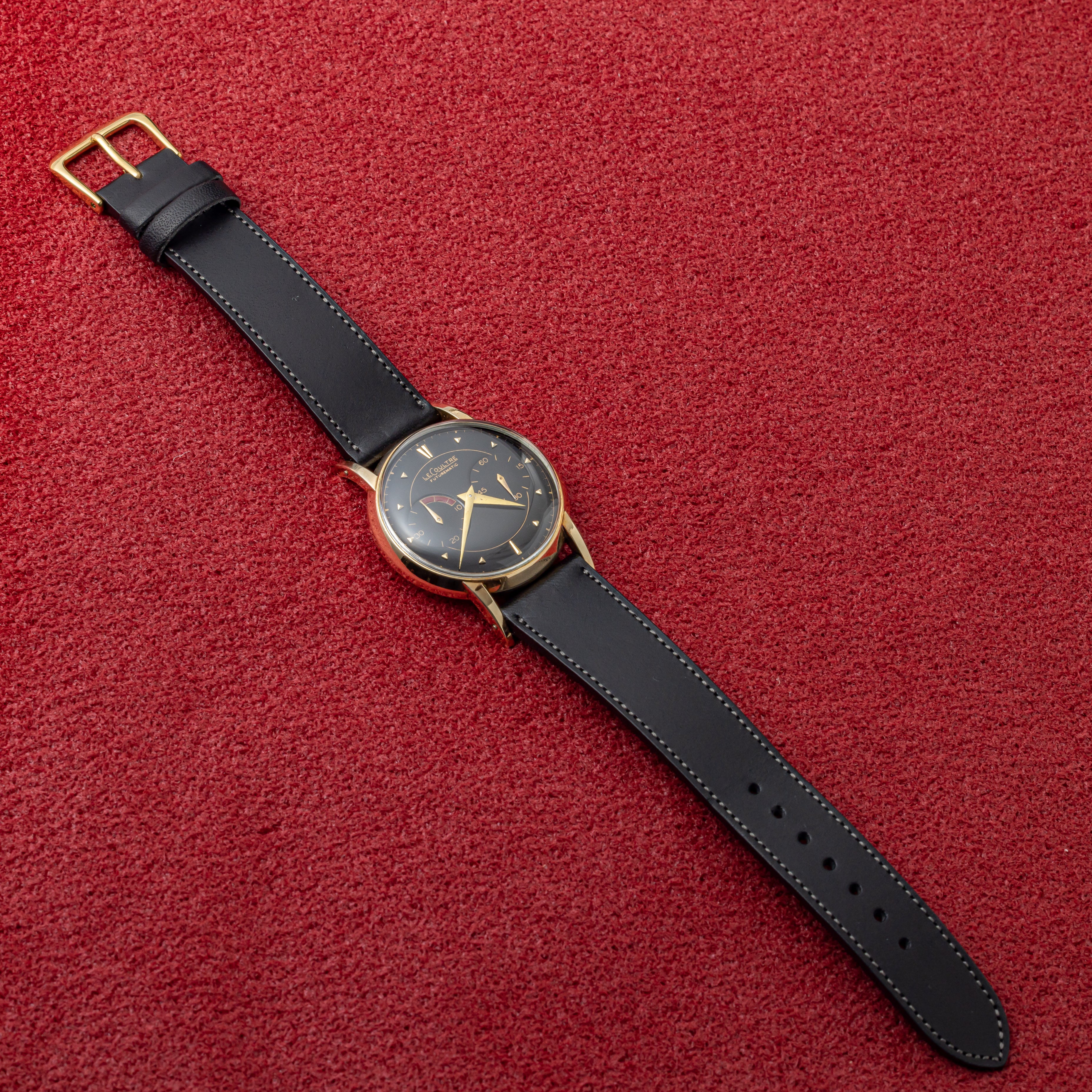 ルクルト フューチャーマチック 1950年代製 リダンブラックミラーダイヤル10KGF パワーリザーブ自動巻き