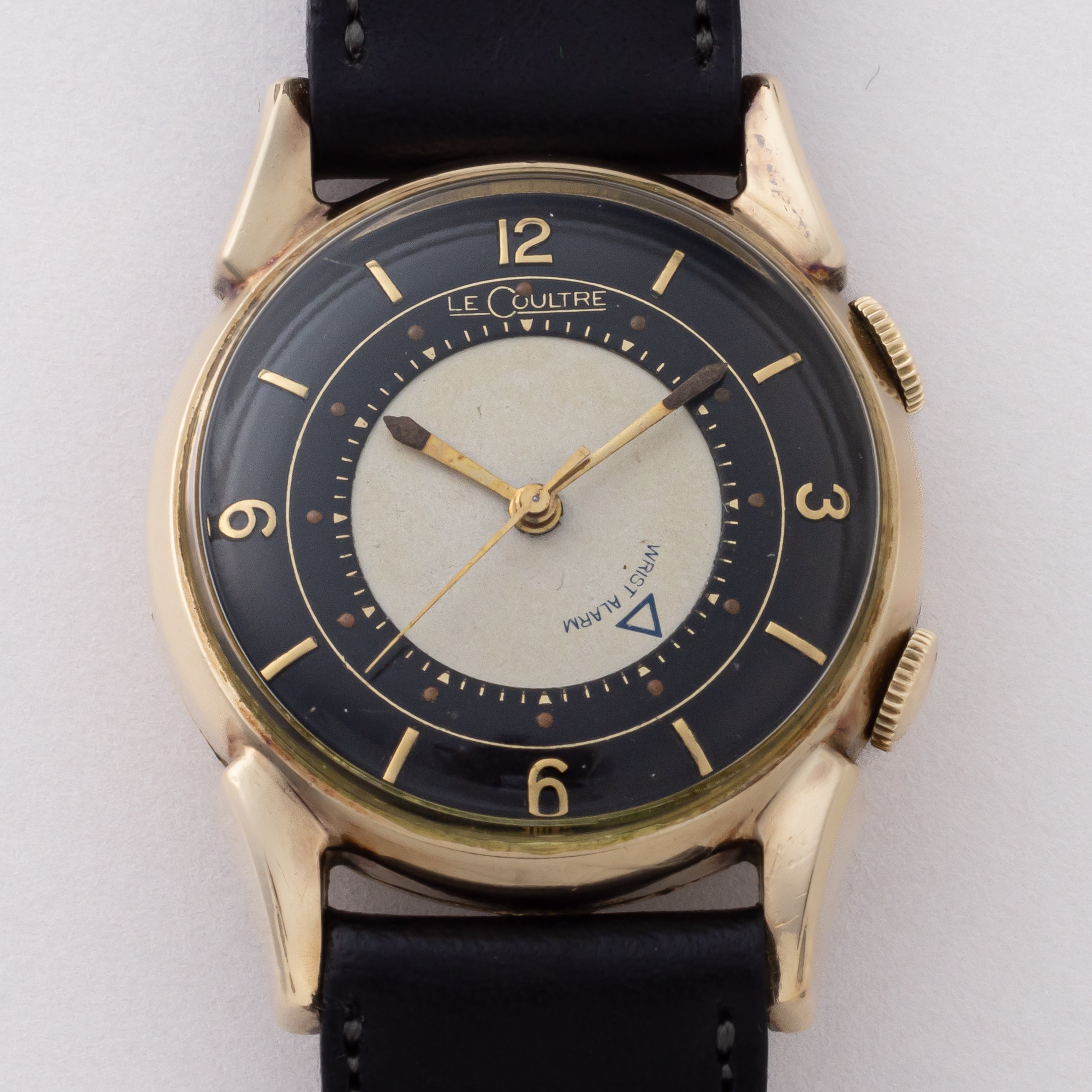 ルクルト リストアラームファーストモデル 1950年代製 ツートンブラックミラーブルズアイ10KGF