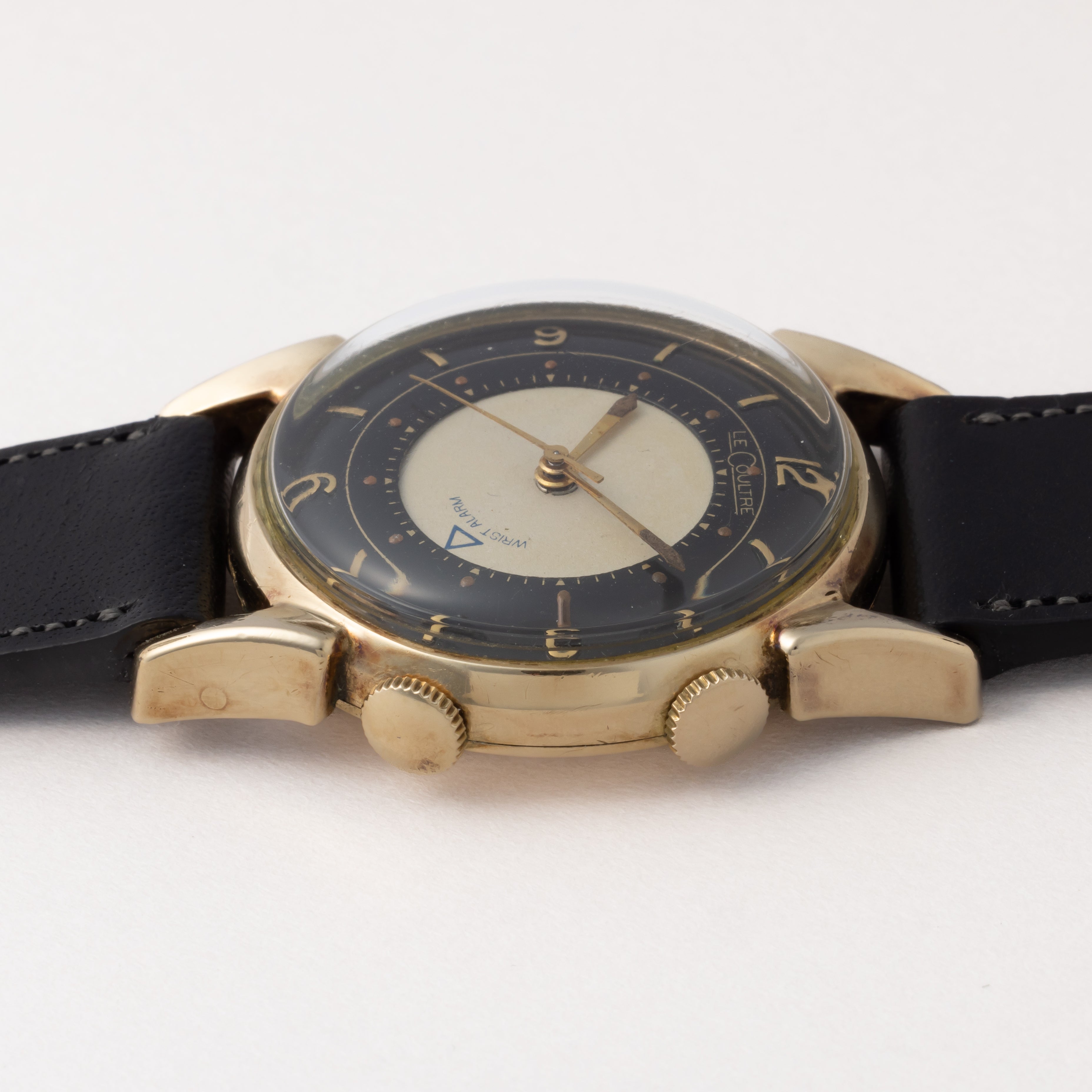 ルクルト リストアラームファーストモデル 1950年代製 ツートンブラックミラーブルズアイ10KGF