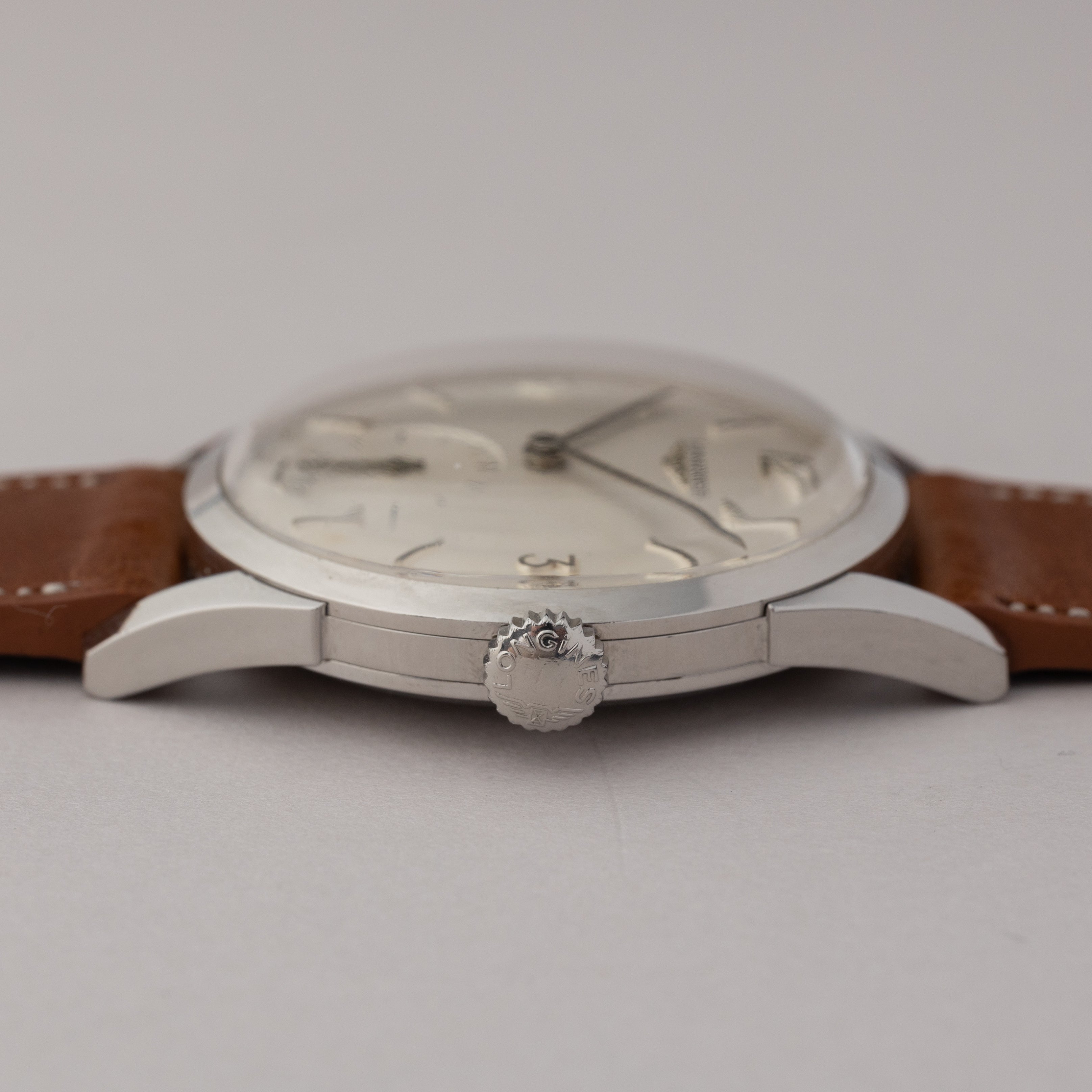 ロンジン Cal.12.68Z 1959年製 ステンレスケース オリジナルダイヤル 純正尾錠付