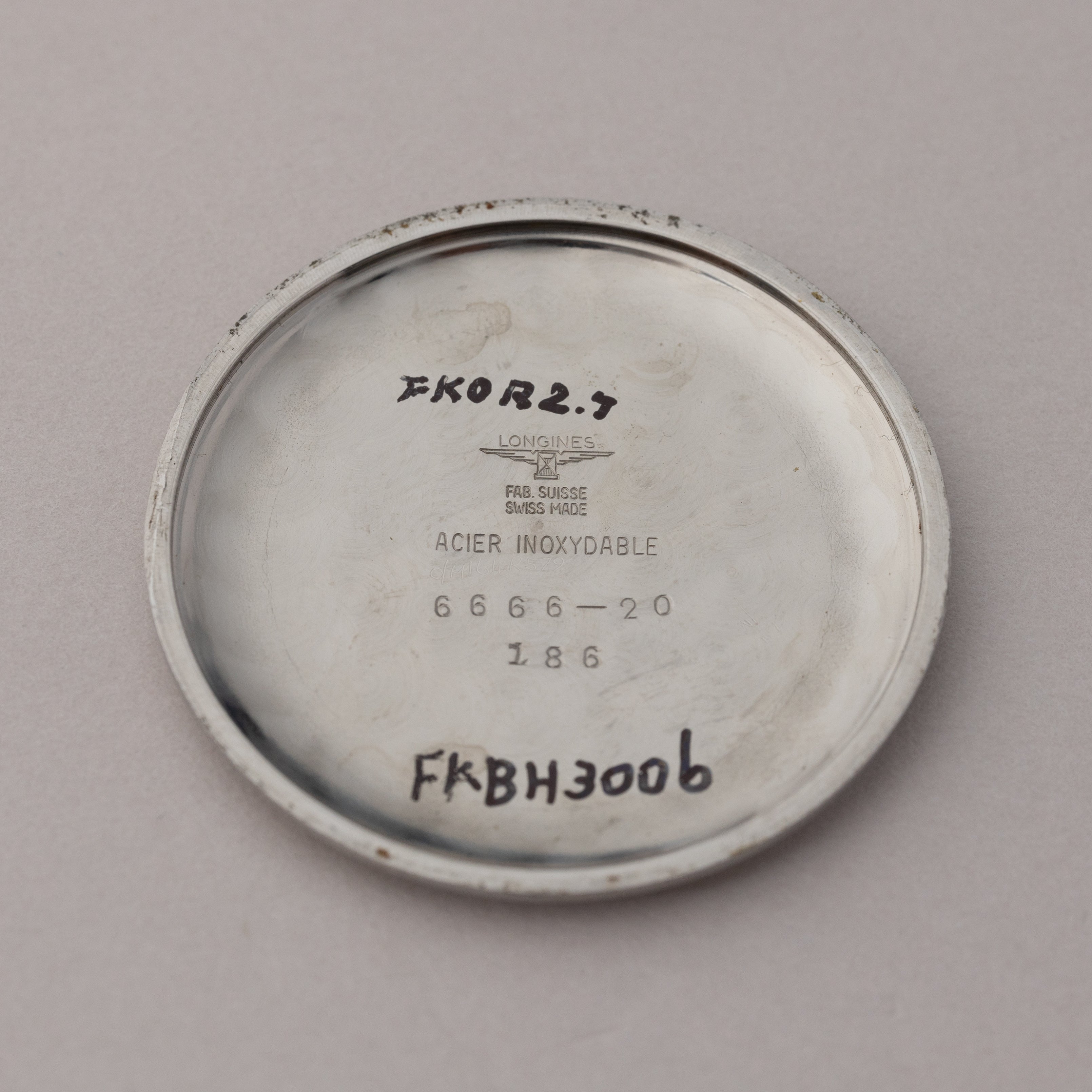 ロンジン Cal.12.68Z 1959年製 ステンレスケース オリジナルダイヤル 純正尾錠付