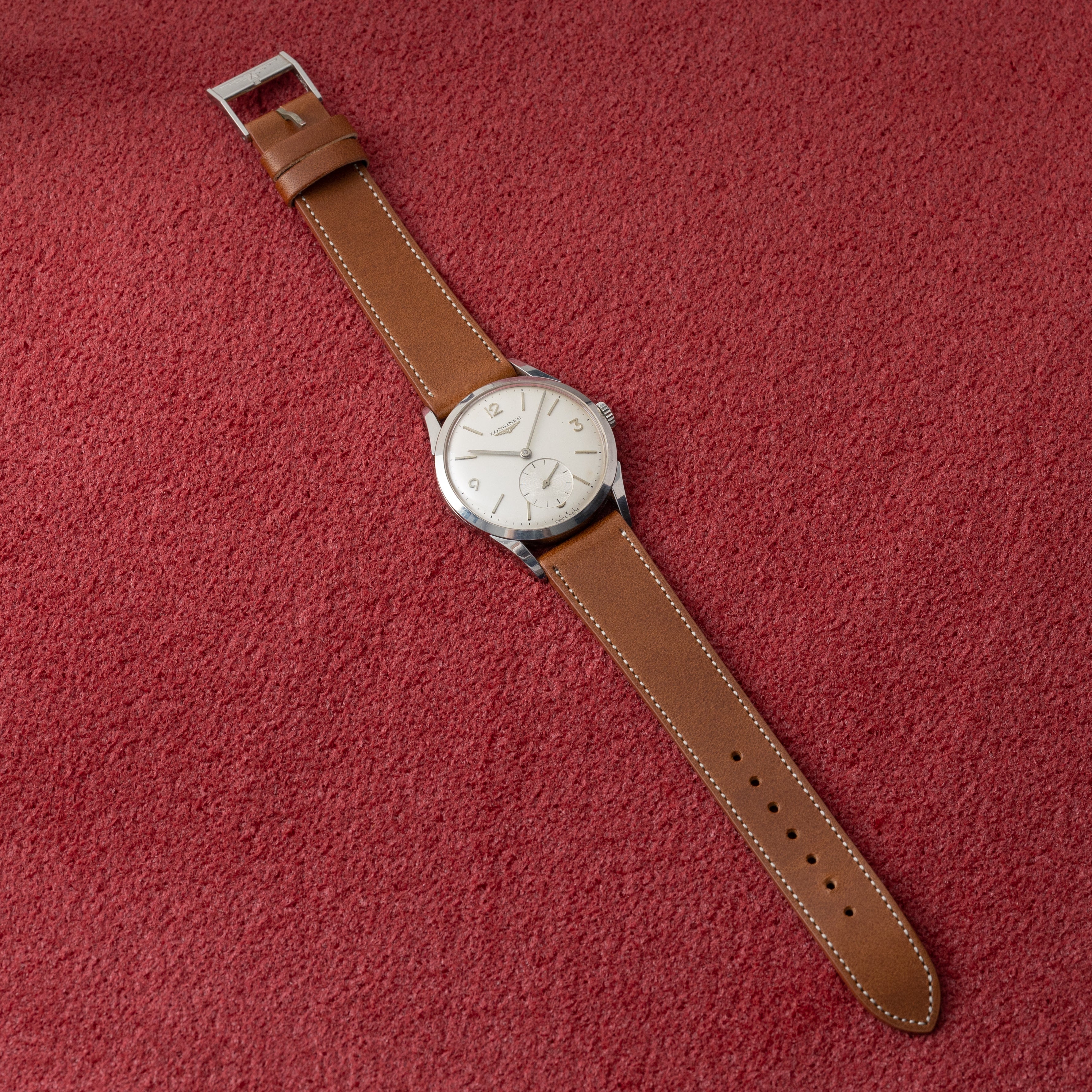 ロンジン Cal.12.68Z 1959年製 ステンレスケース オリジナルダイヤル 純正尾錠付