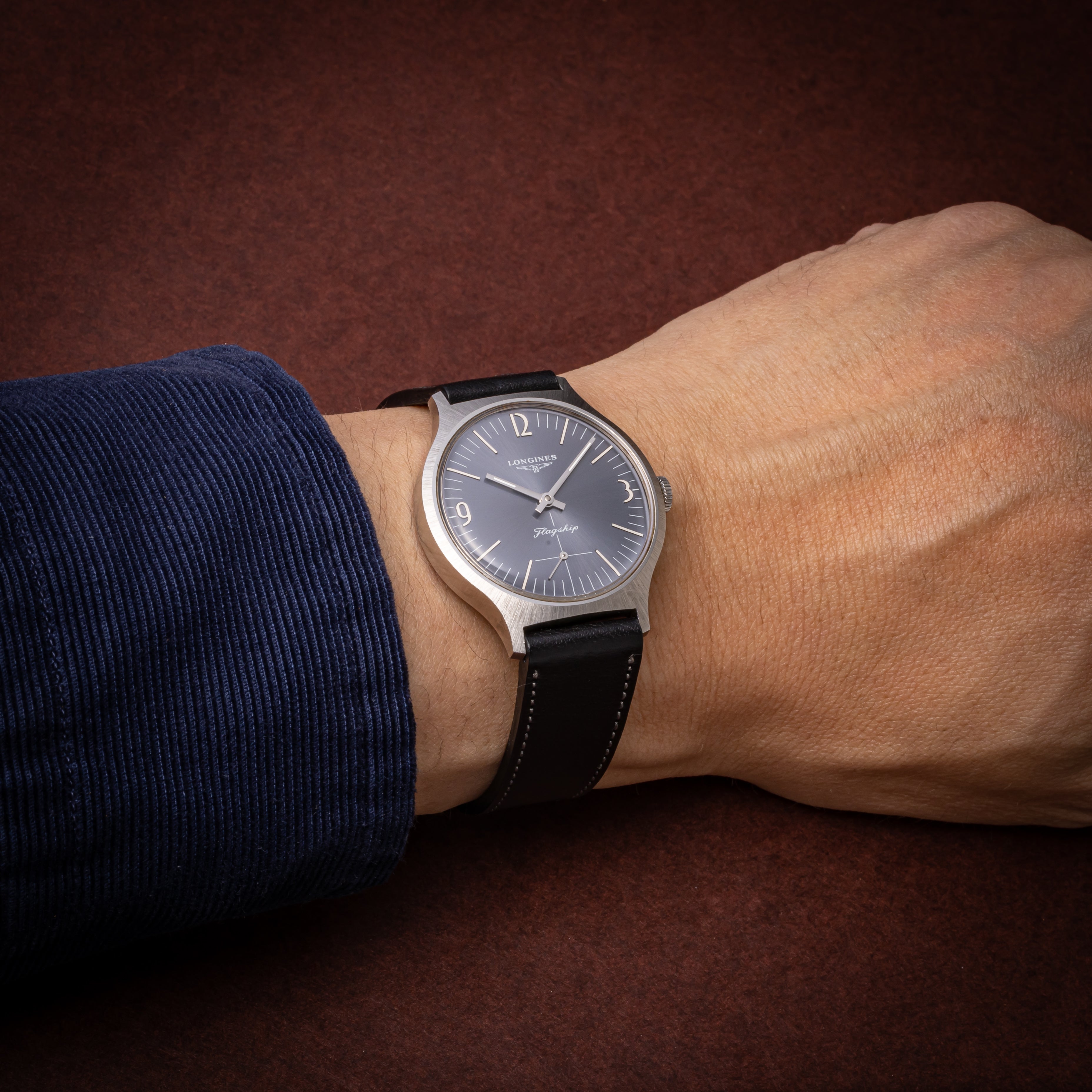 ロンジン フラッグシップ 手巻 1970年代 ブルーグレーダイヤル