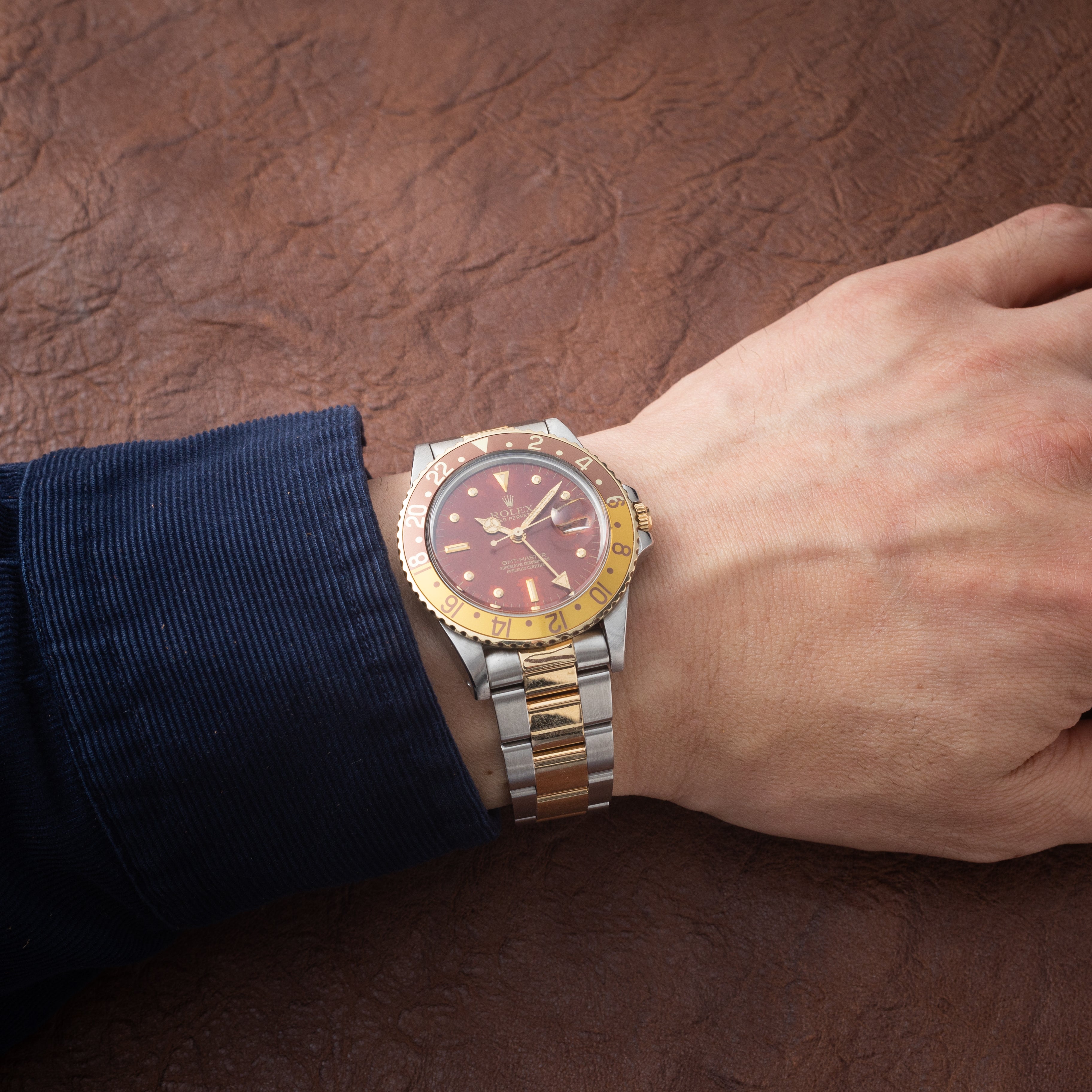 ロレックス GMTマスター 1980年製/昭和55年製ギャラ(1982年)箱付き 茶ツボ Ref.16753 3連ブレス