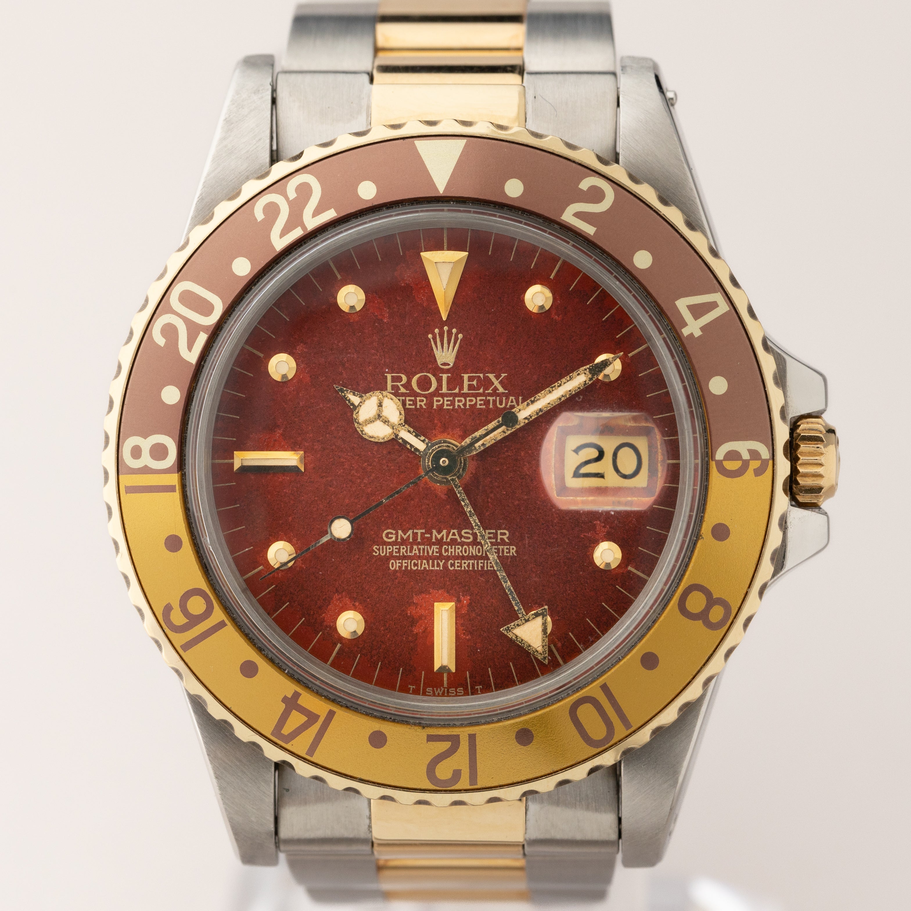 ロレックス GMTマスター 1980年製/昭和55年製ギャラ(1982年)箱付き 茶ツボ Ref.16753 3連ブレス