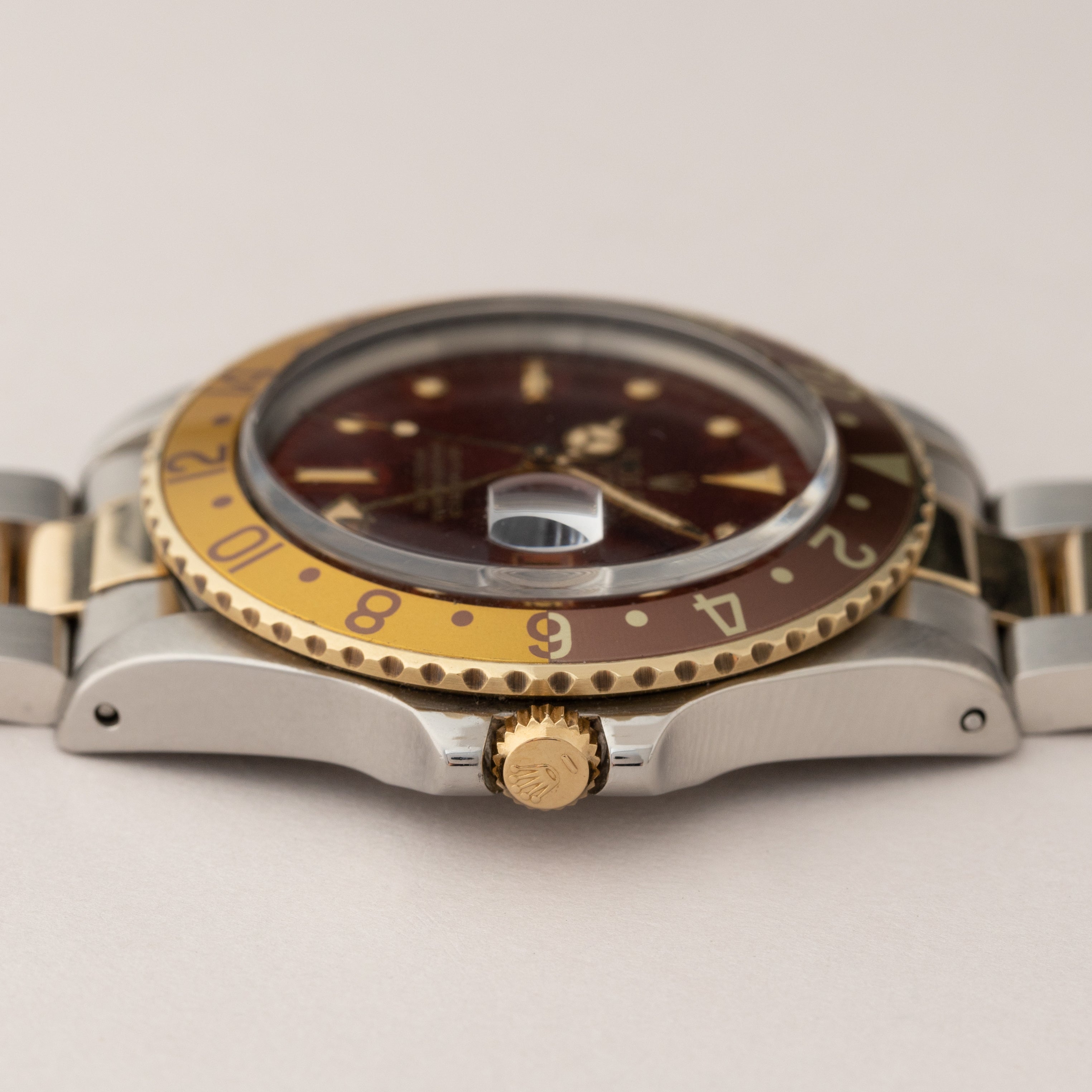 ロレックス GMTマスター 1980年製/昭和55年製ギャラ(1982年)箱付き 茶ツボ Ref.16753 3連ブレス