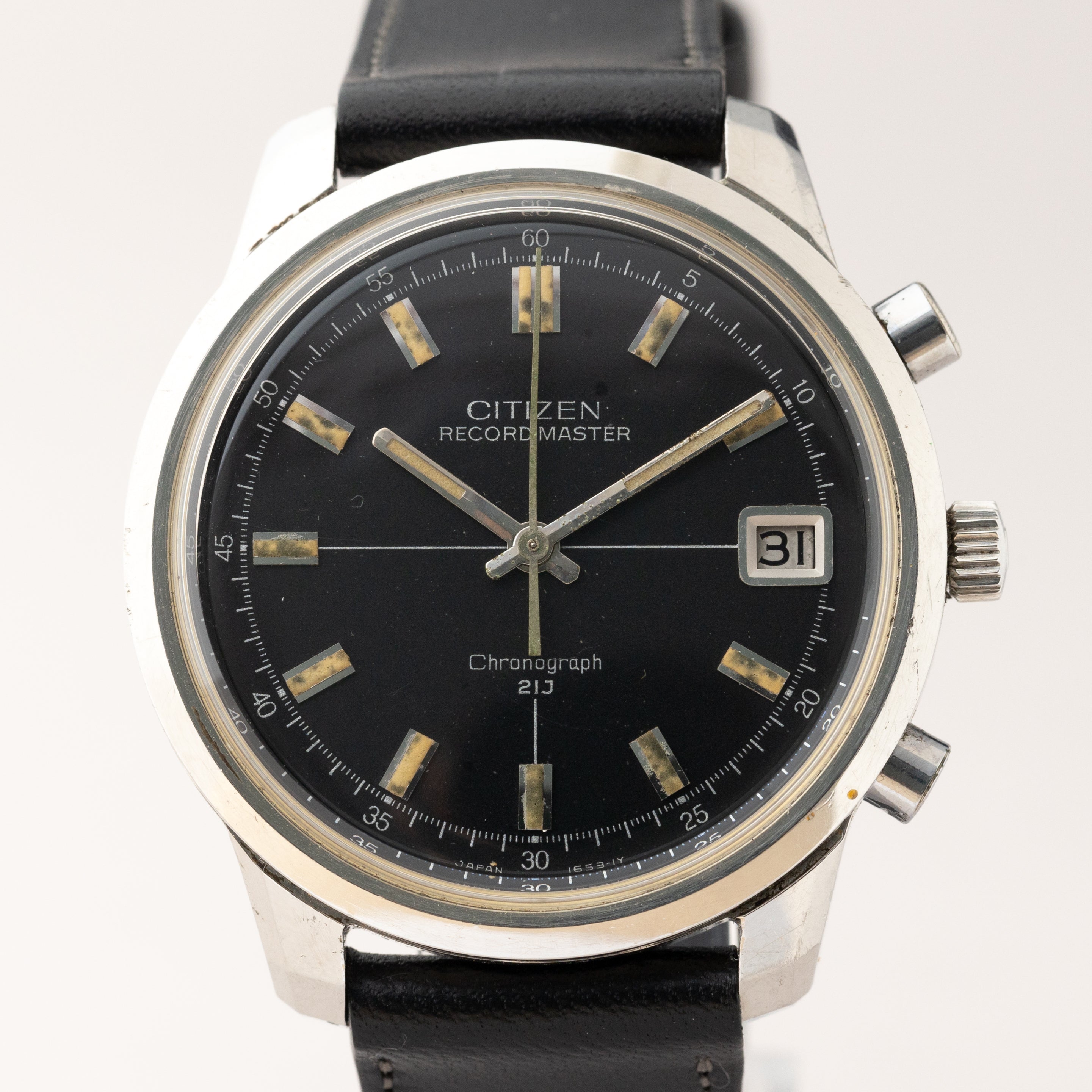 シチズン レコードマスター 1968年製 フライバック クロノグラフ ブラックダイヤル