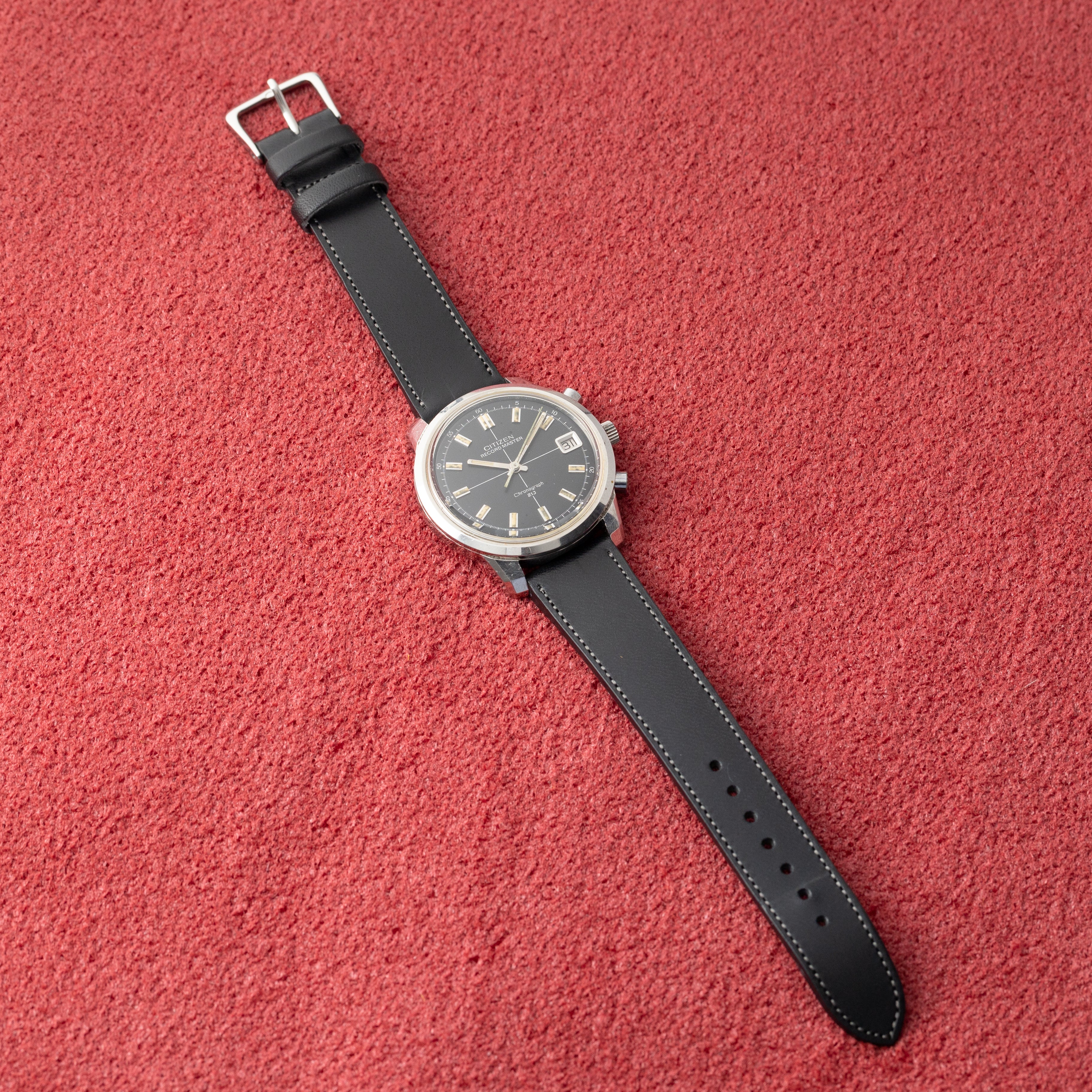 シチズン レコードマスター 1968年製 フライバック クロノグラフ ブラックダイヤル