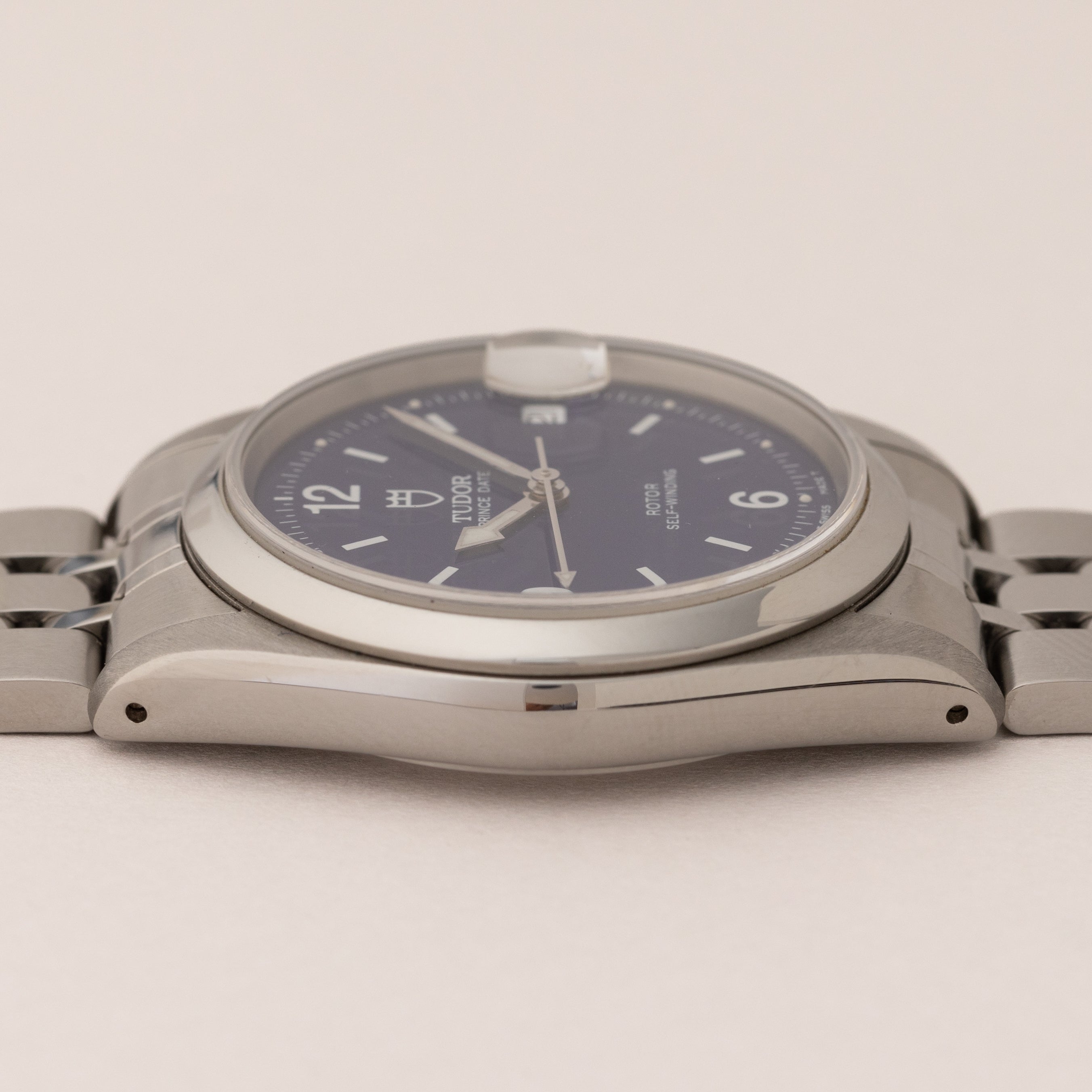 チューダー プリンスデイト 1997年製 ダークブルー 王冠リューズ 純正ステンレスブレス