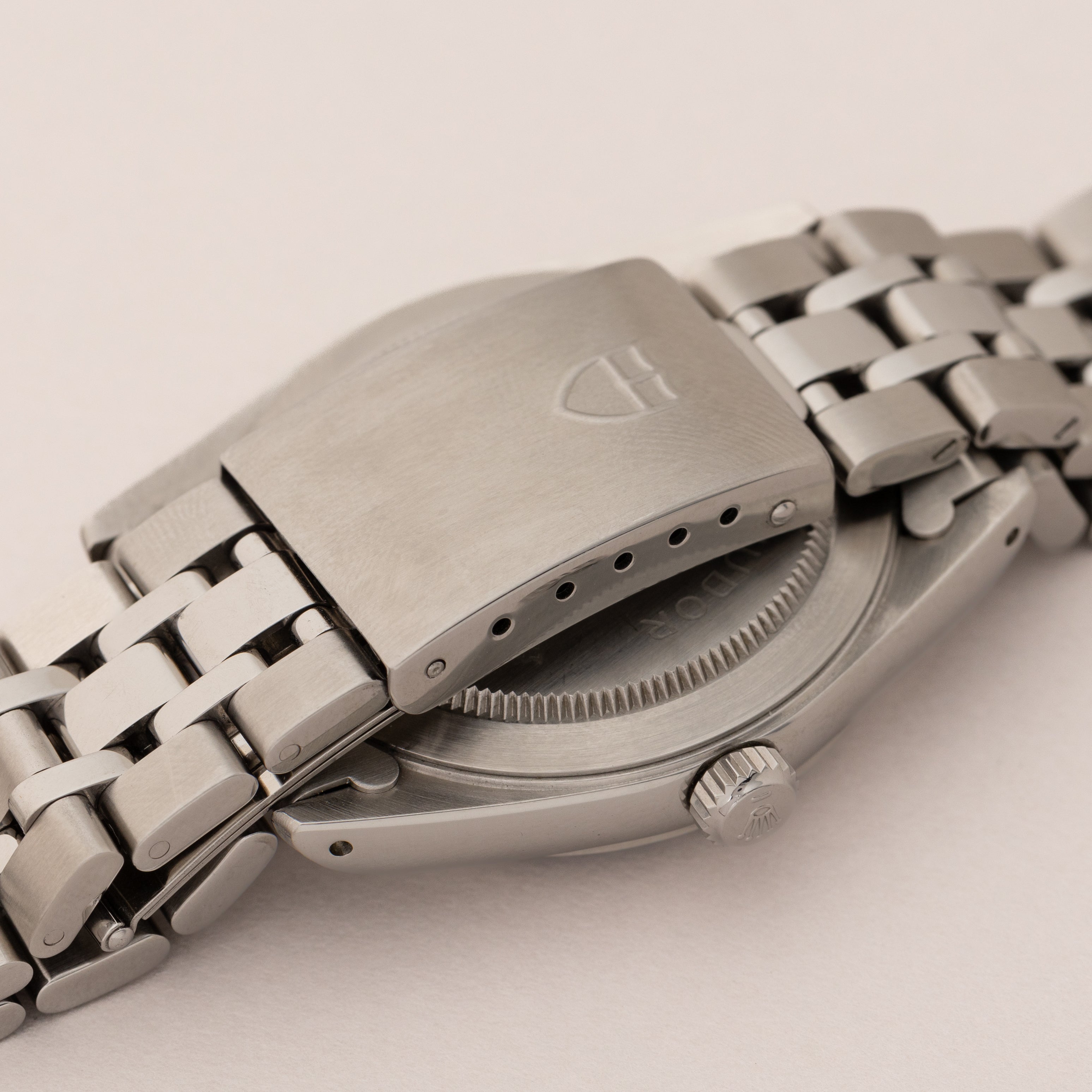 チューダー プリンスデイト 1997年製 ダークブルー 王冠リューズ 純正ステンレスブレス