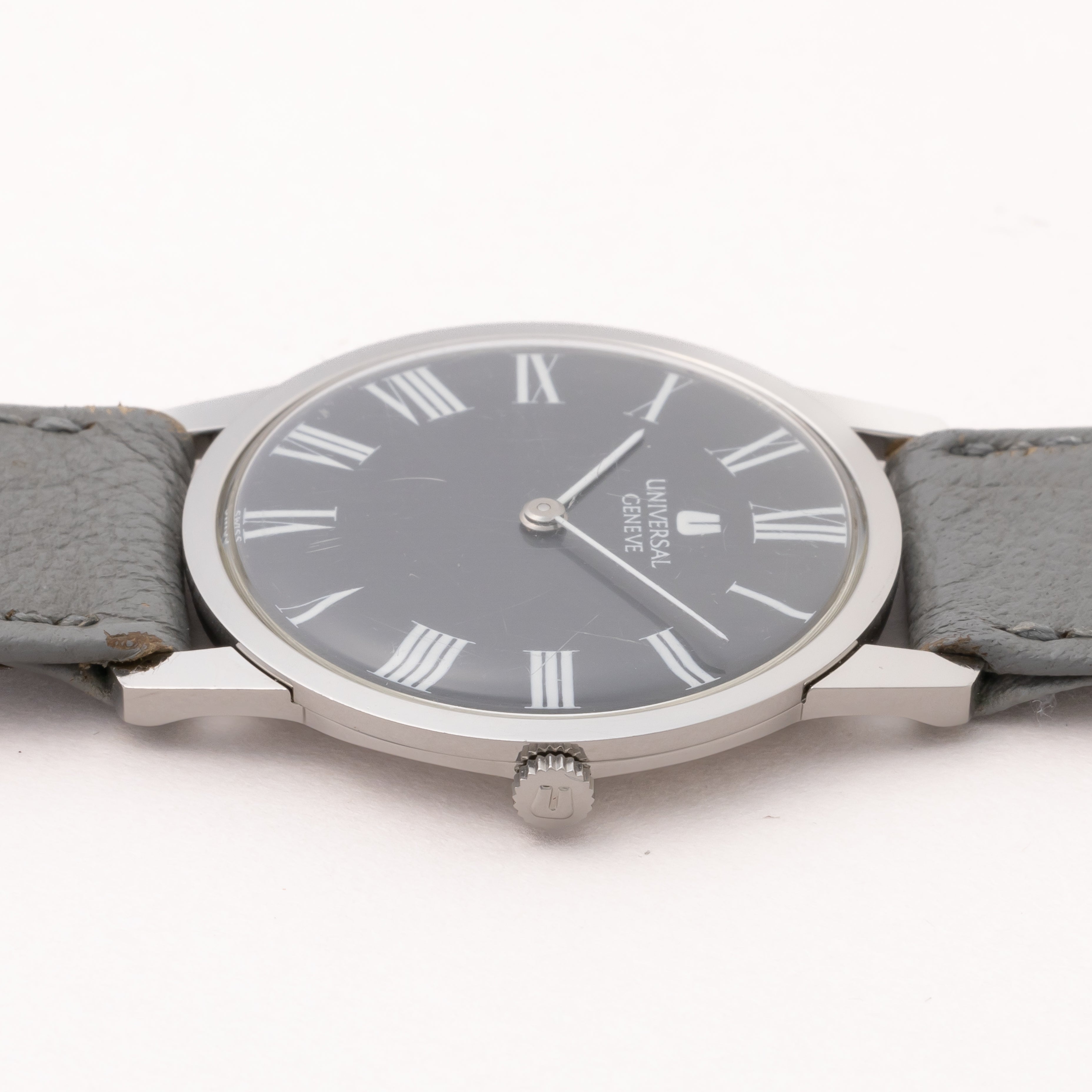 ユニバーサルジュネーブ アルテッセ グレーローマン 裏蓋シール付き美品 1970年代製