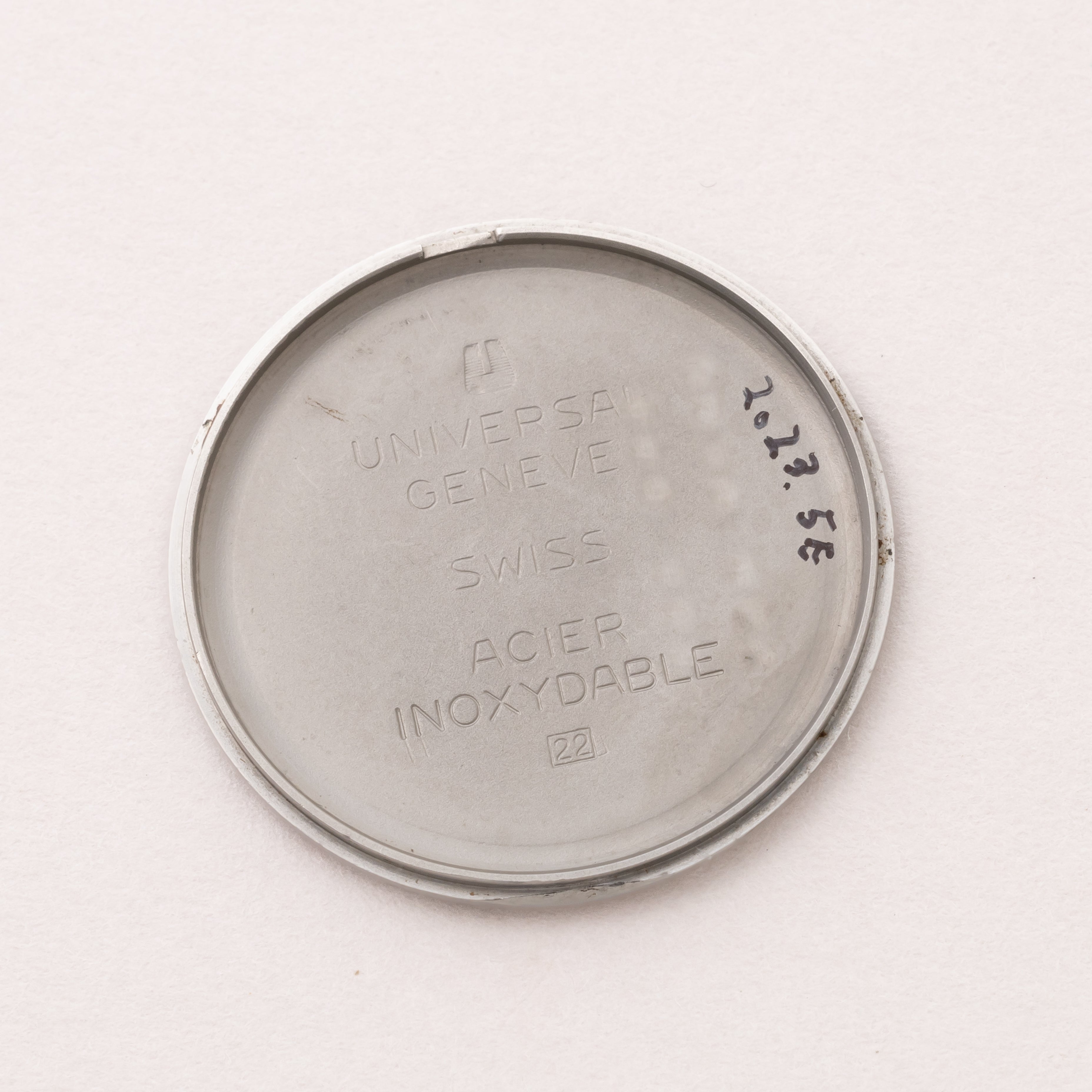 ユニバーサルジュネーブ アルテッセ グレーローマン 裏蓋シール付き美品 1970年代製