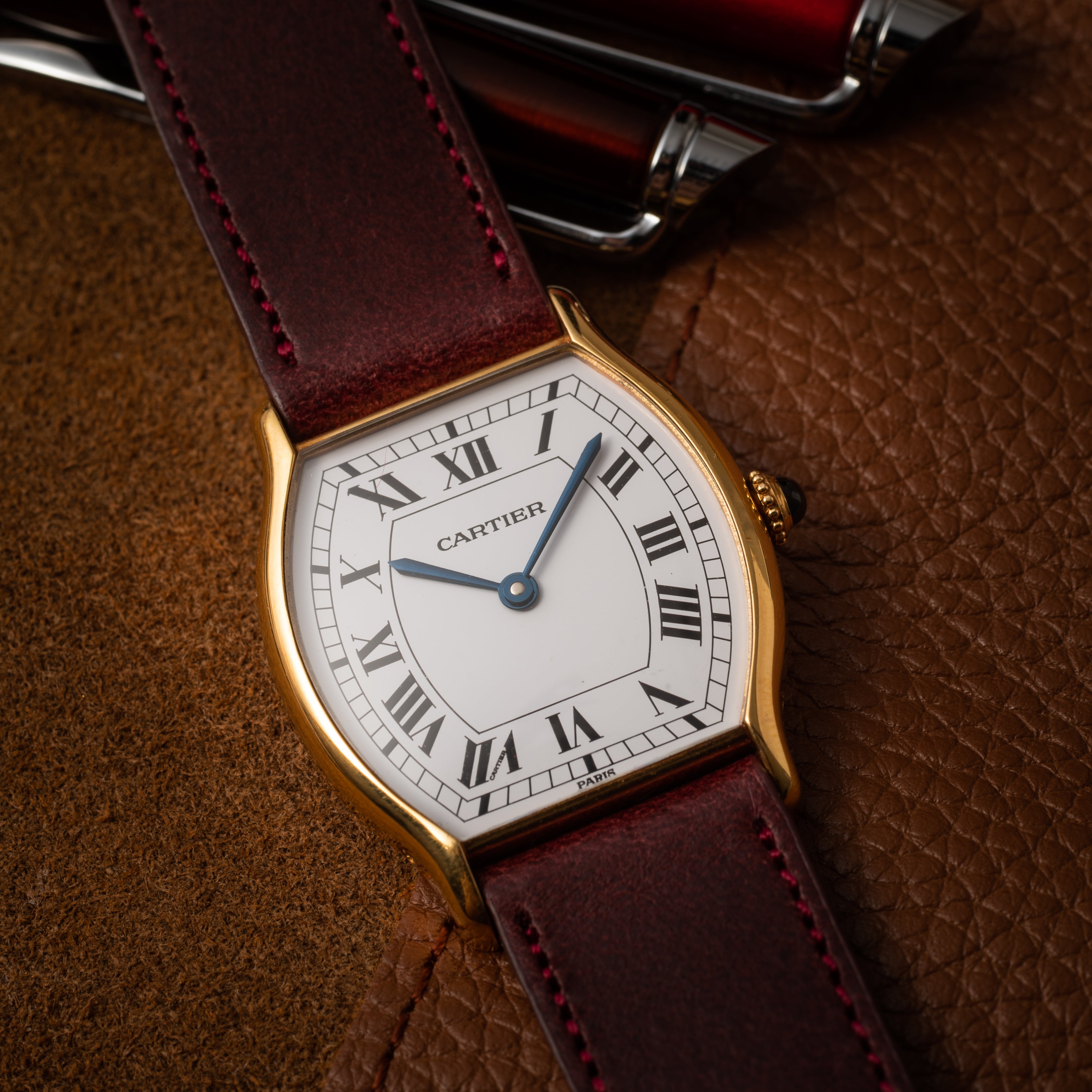 カルティエ トーチュLM PARIS 18金無垢イエローゴールド 1980年代製 パリスダイヤル